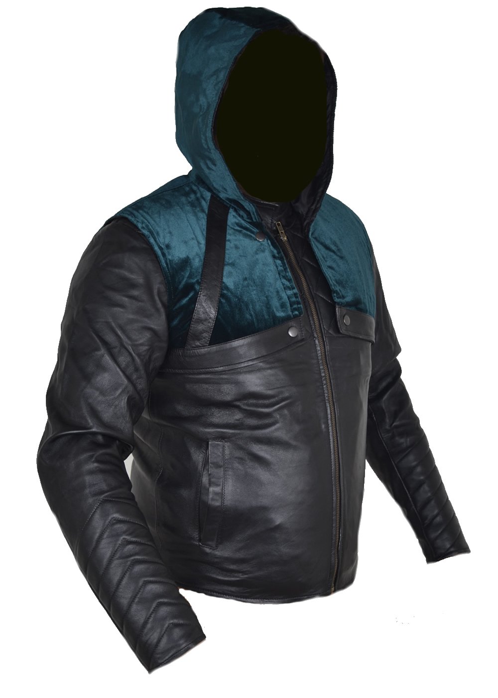 Classyak Men's Fashion Arrow Leather Jacket with Hood - Stylish Biker Jacket for Men | Perfect for Motorcycle Riding, Casual Outfits & Winter Wear