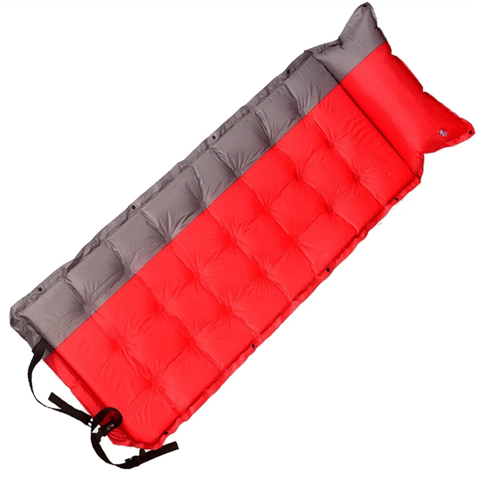 XIEZI Self-Inflating Camping Mattress - Lightweight Air Sleeping Pad with Built-in Pillow, Waterproof & Portable for Outdoor Adventures (Red) | Perfect for Hiking, Backpacking, RV Trips & Beach Camping