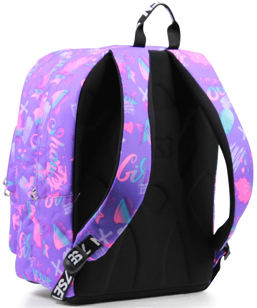 Iridescent Padded School Backpack for Kids - Large Capacity for School & Sports