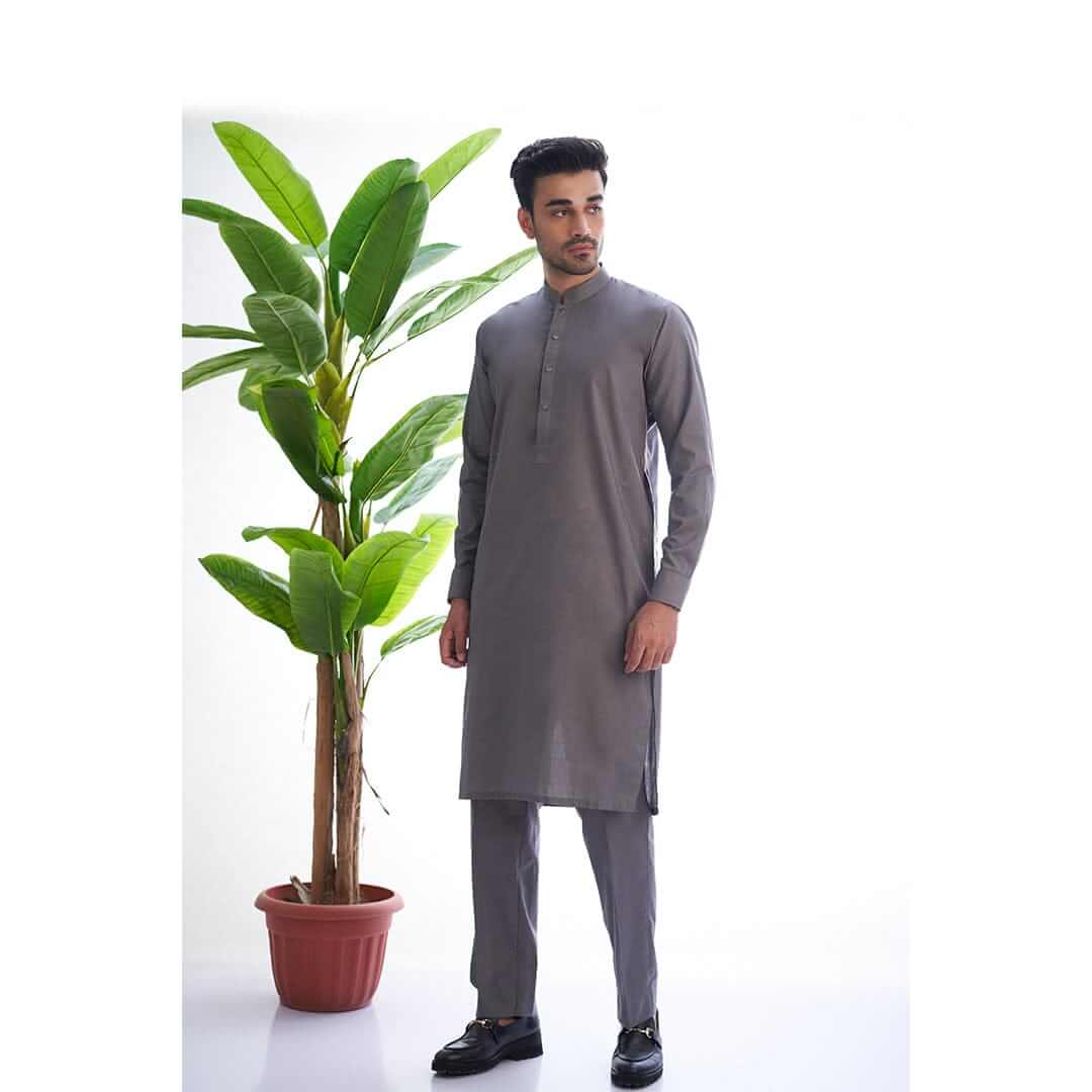 Premium Fitted Egyptian Cotton Kurta Pajama Set for Men - Soft Breathable Lounge Wear for Home, Sleep & Relaxation