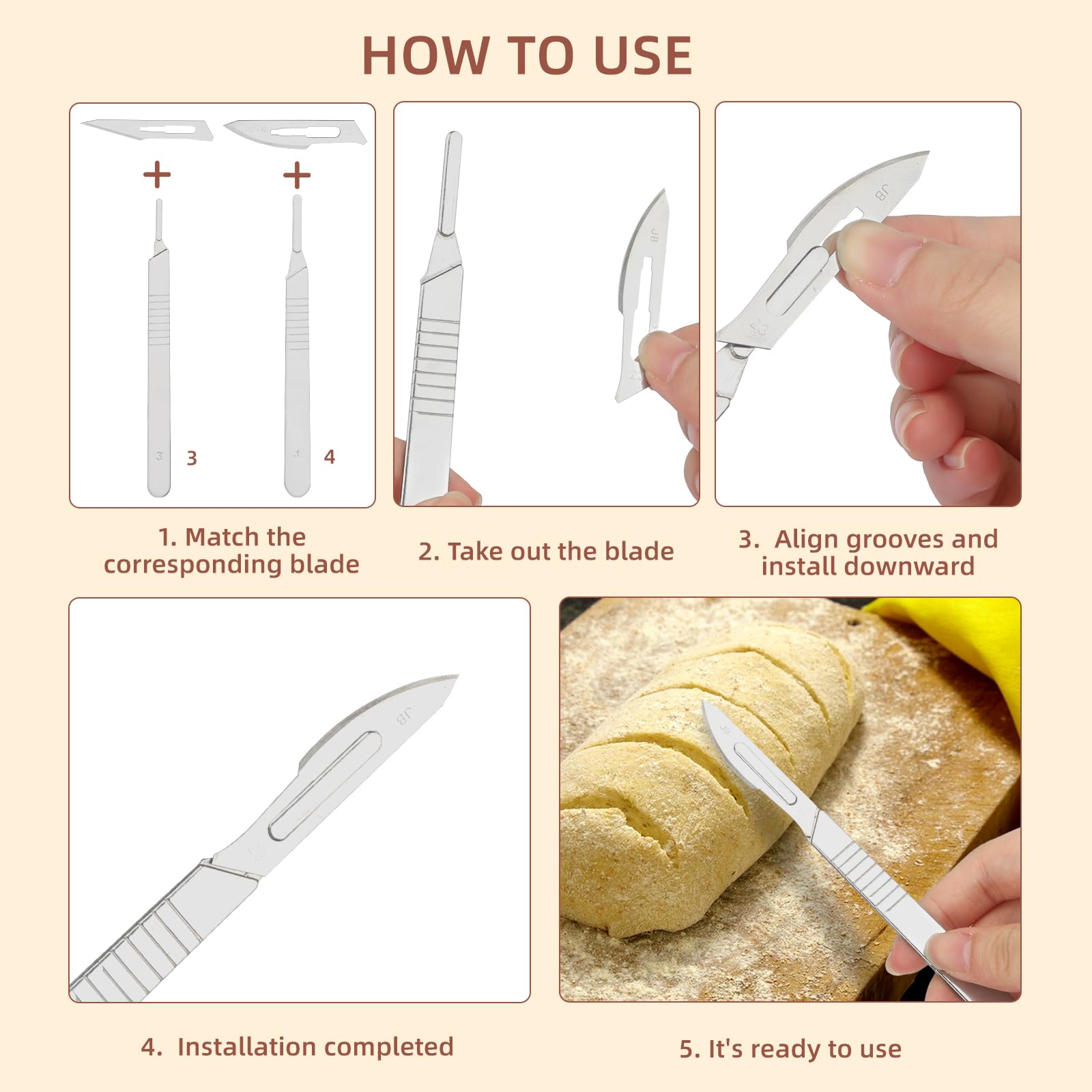 2-Pack Premium Sourdough Bread Lame Scoring Kit - Handcrafted Dough Scoring Knife with 20 Stainless Steel Blades & Safety Storage Box - Perfect for Artisan Bread Baking, Sourdough Loaf Scoring, and Professional Bakery Use
