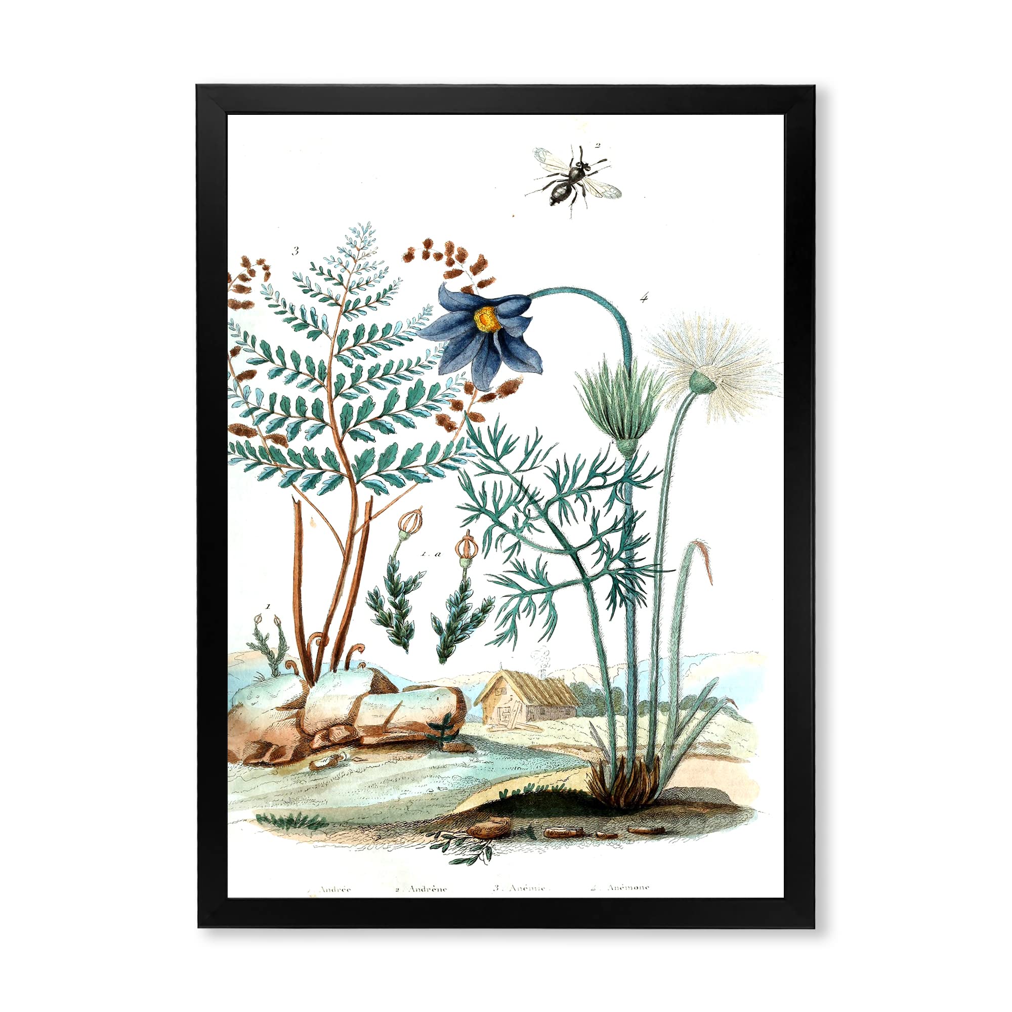 Vintage Farmhouse Wall Art - Rustic Countryside Animal Paintings in Wood Frame | Perfect for Living Room, Bedroom & Farmhouse Decor
