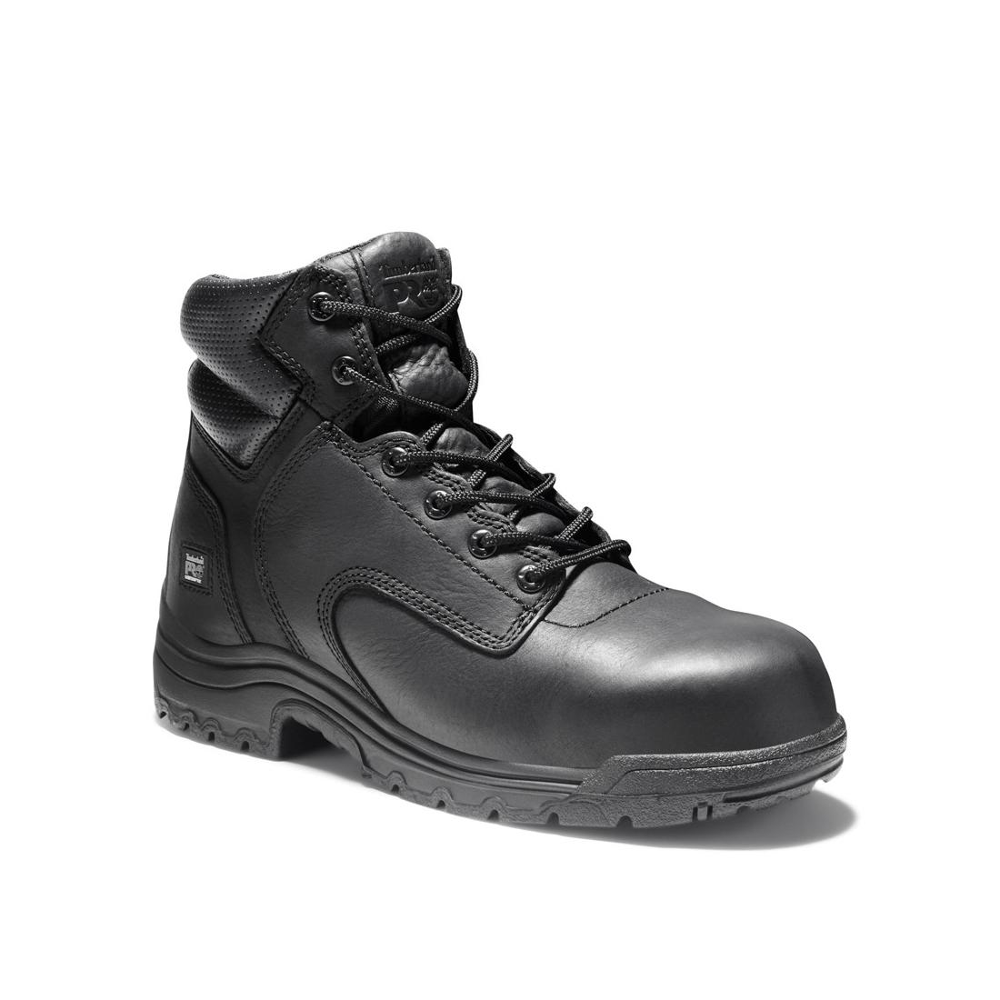 Titan 6 Inch Composite Toe Work Boots for Men - Black Safety Shoes for Construction, Warehouse & Outdoor Work | ASTM F2413 Certified