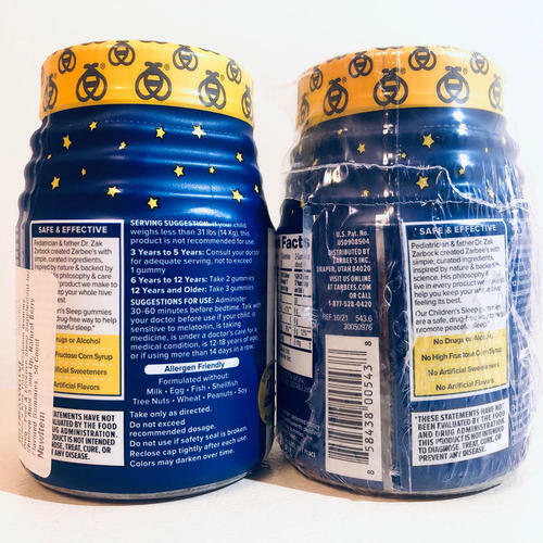 Zarbee's Kids Melatonin Gummies 1mg - Natural Berry Flavor Sleep Aid for Children - 100 Count - Drug Free & Non-Habit Forming - Perfect for Bedtime Routine & Travel - Expires 5/24