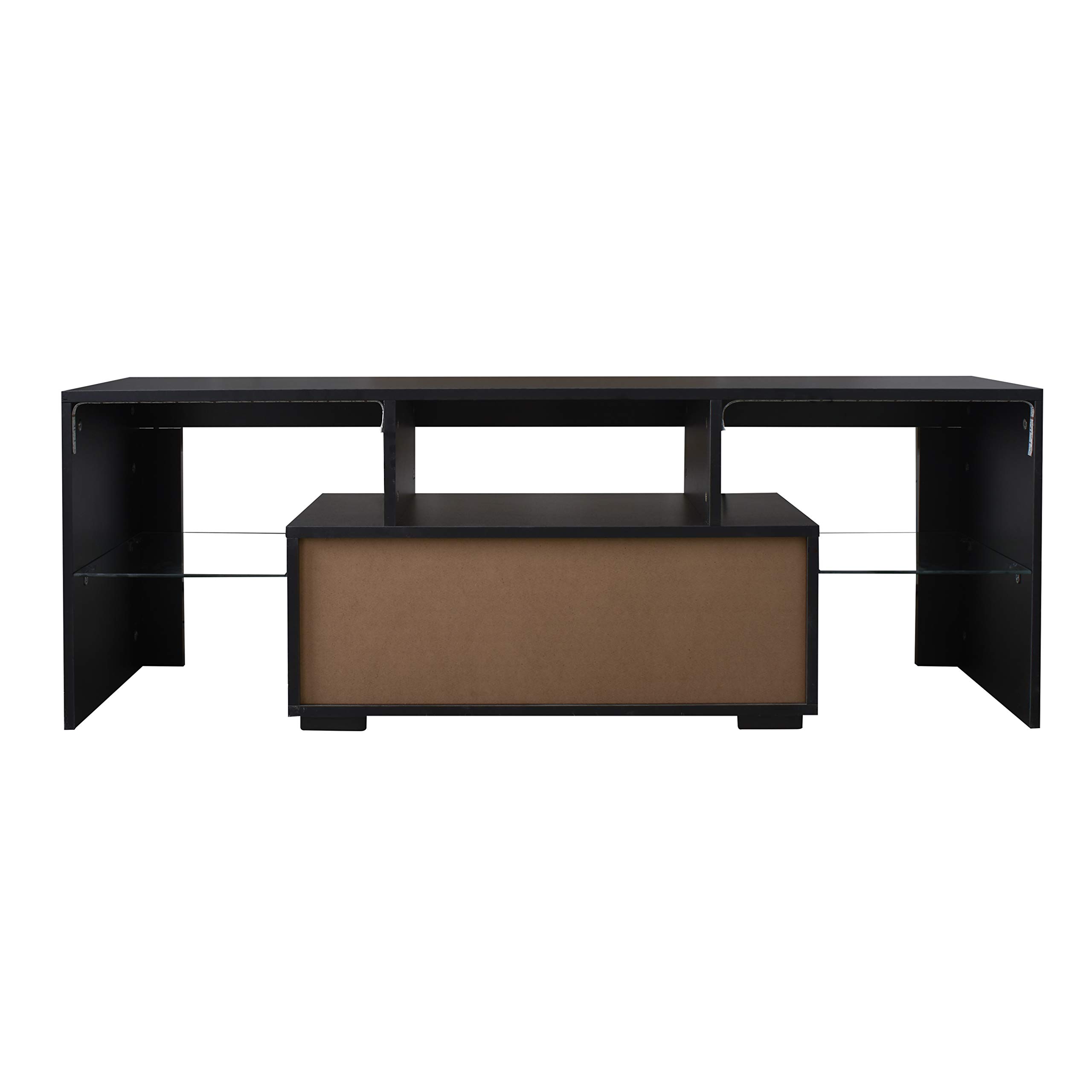 180° Wall Mounted Floating TV Stand with Storage & 16-Color LED Lights - Multifunctional Media Console for 50