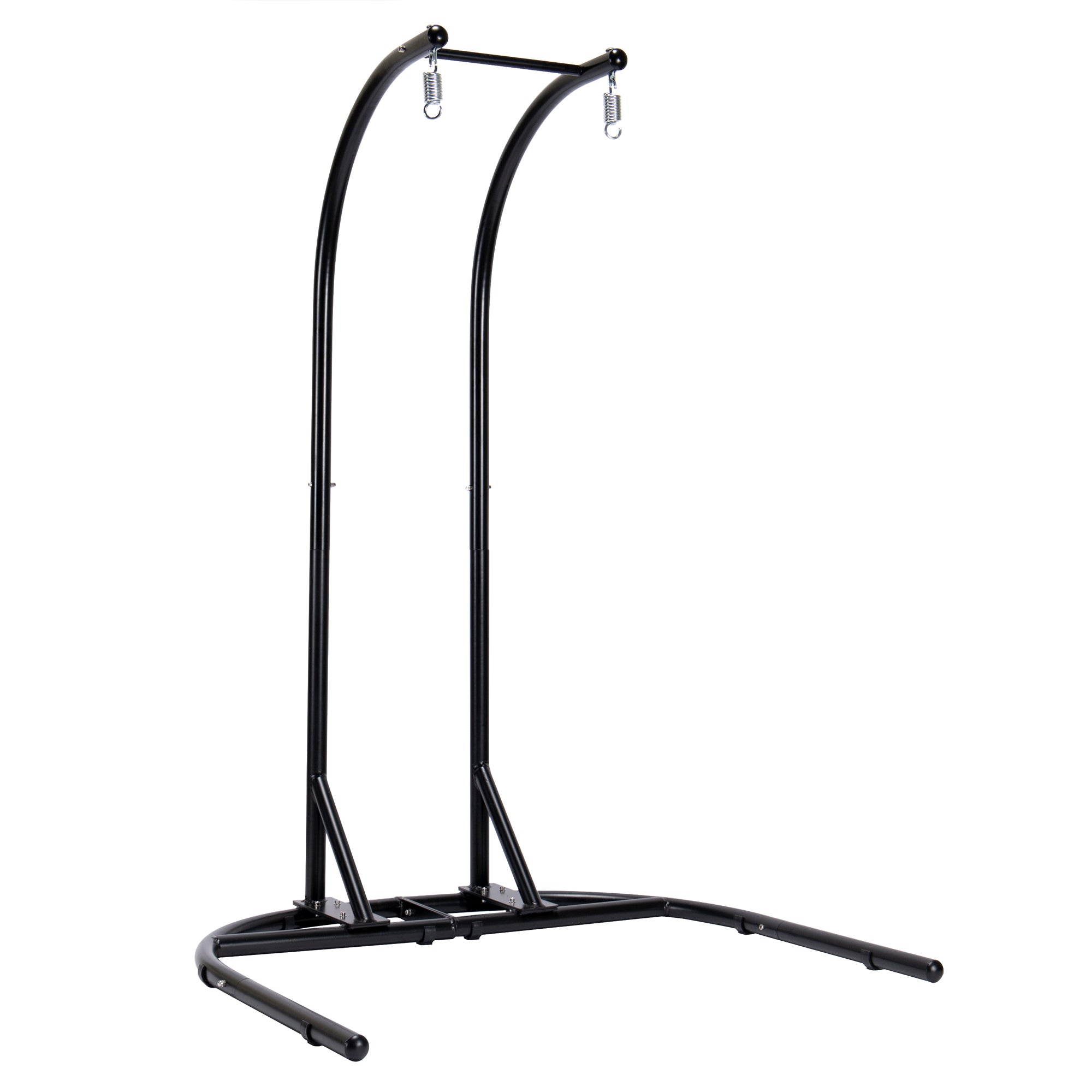 Double Seat Swing Chair with Stand & Cushion - Outdoor Hanging Bench for Patio, Garden, Porch Relaxation