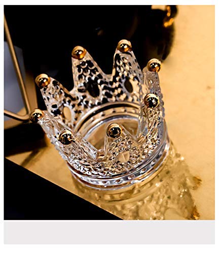 Colorful Crown Nail Art Dappen Dish - 2-in-1 Pen Holder & Acrylic Bowl for DIY Nail Design
