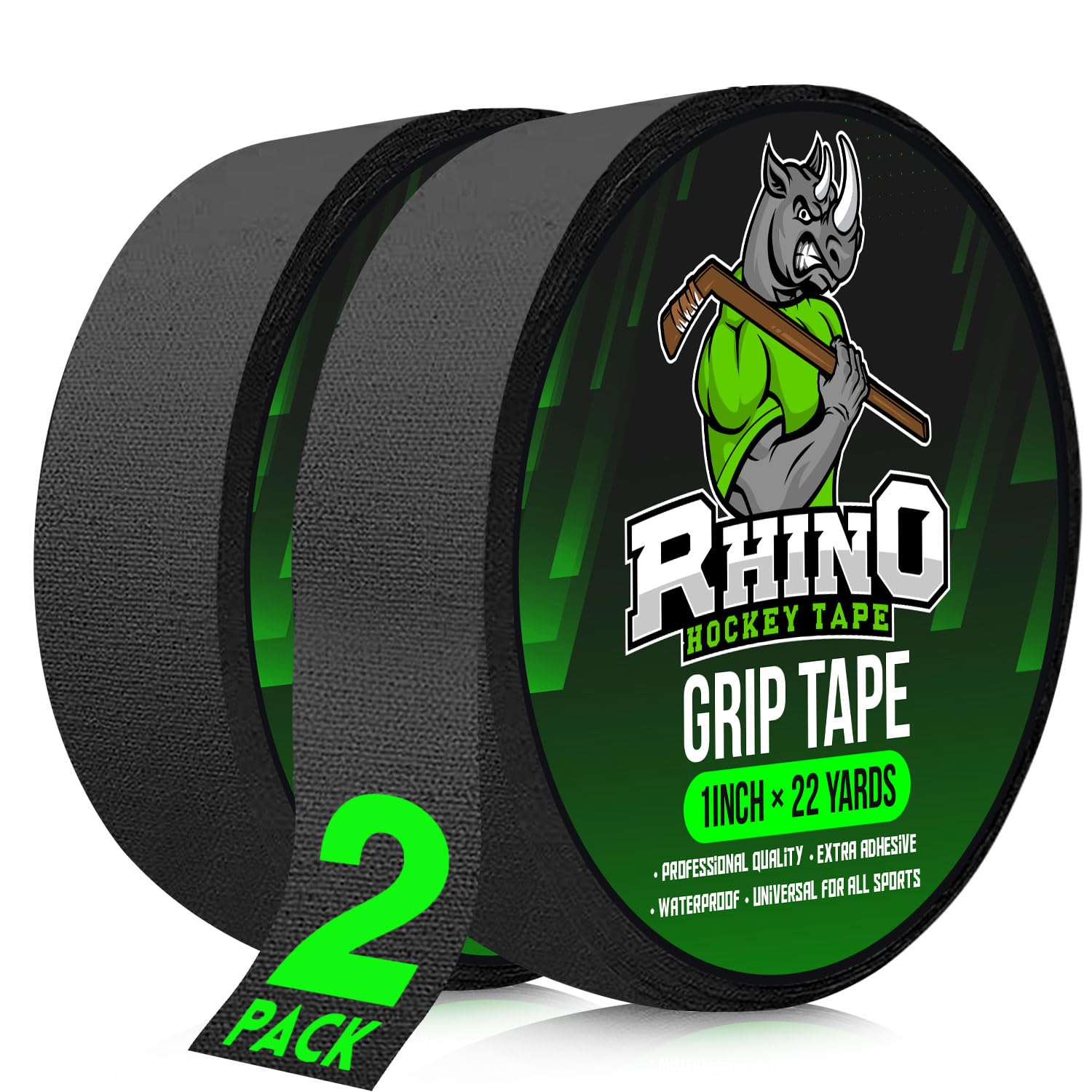 Hockey Grip Tape - Premium Sports Tape for Hockey Sticks, Lacrosse, Baseball Bats & Pull-Up Bars - Non-Slip Fabric Tape for Enhanced Grip & Control - Perfect Hockey Gift for Players & Gym Enthusiasts (Use for Stick Wrapping, Bat Grip & Gym Equipment Protection)