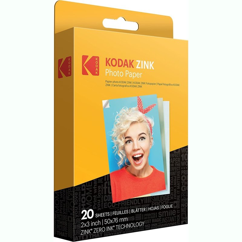 Kodak Premium Zink Photo Paper 2x3 Inch - 50 Sheets, Sticker Bundle for Instant Printing | Perfect for DIY Crafts, Scrapbooking & Photo Gifts