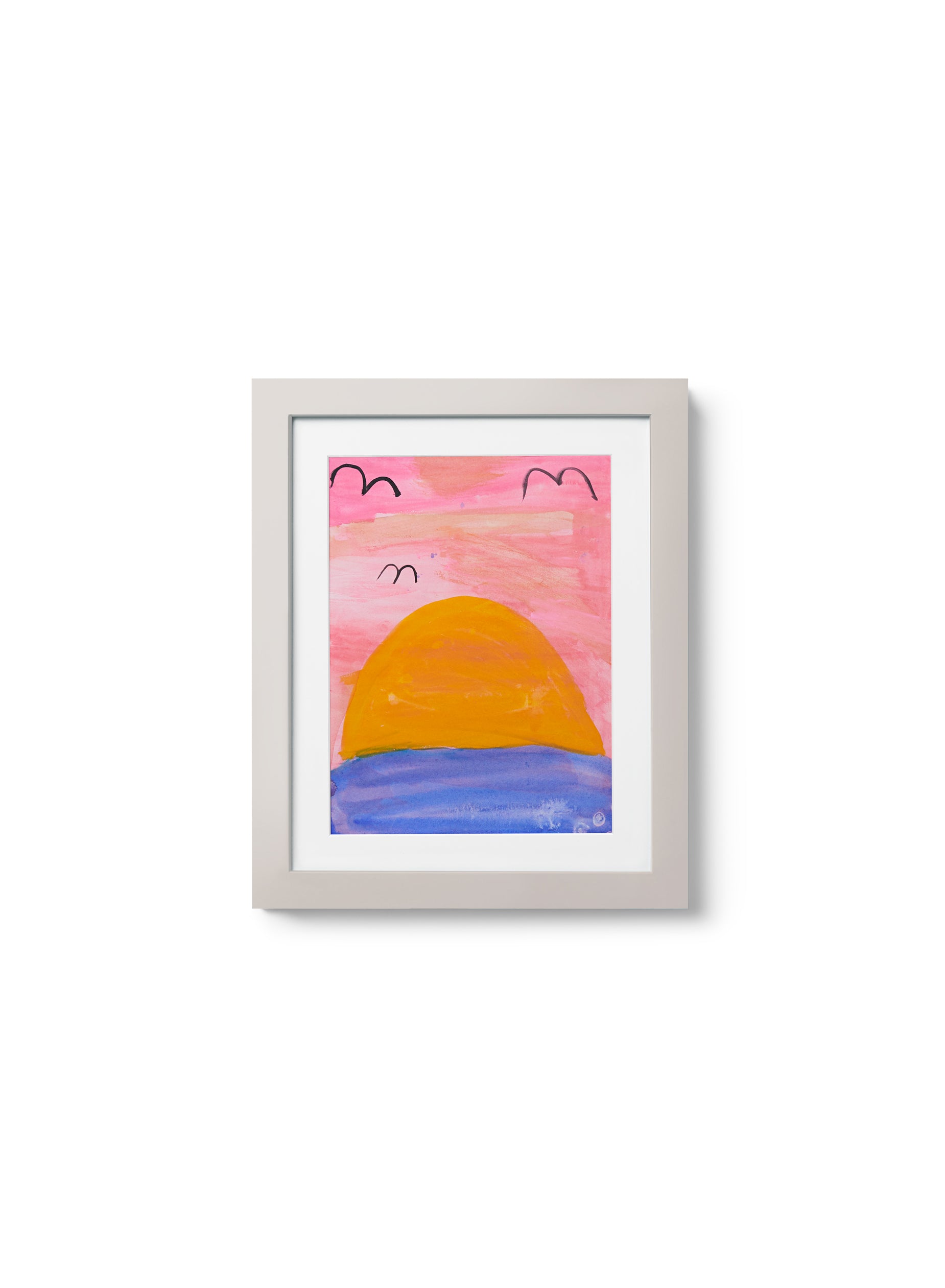 Kids Art Frame in Grey Solid Wood, 8.5x11 Inches (22x28 cm) - Perfect for Displaying Children's Drawings, School Projects & Nursery Decor