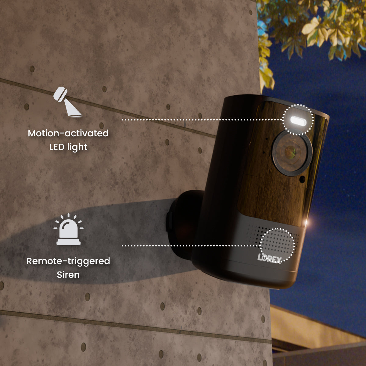 Lorex 4K Spotlight Battery-Powered Wi-Fi Security Camera with Cloud Storage - Outdoor/Indoor Wireless Surveillance for Home & Business Protection