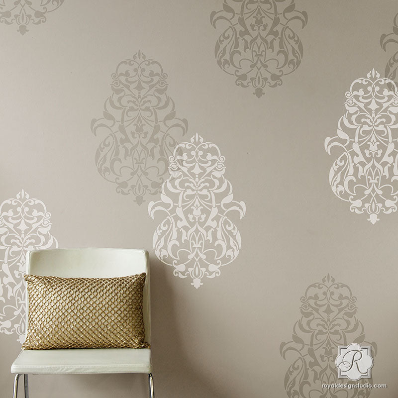 Negroli Ornament Wall Art Stencil - Decorative Painting Template for DIY Home Decor, Wall Murals, and Furniture Upcycling | Perfect for Living Room, Bedroom, and Craft Projects