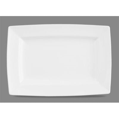 Churchill APR AE131 Alchemy Energy Urban Chic 13x9 Inch White Rectangle Plate - Set of 6 - Perfect for Modern Dining, Catering & Home Decor