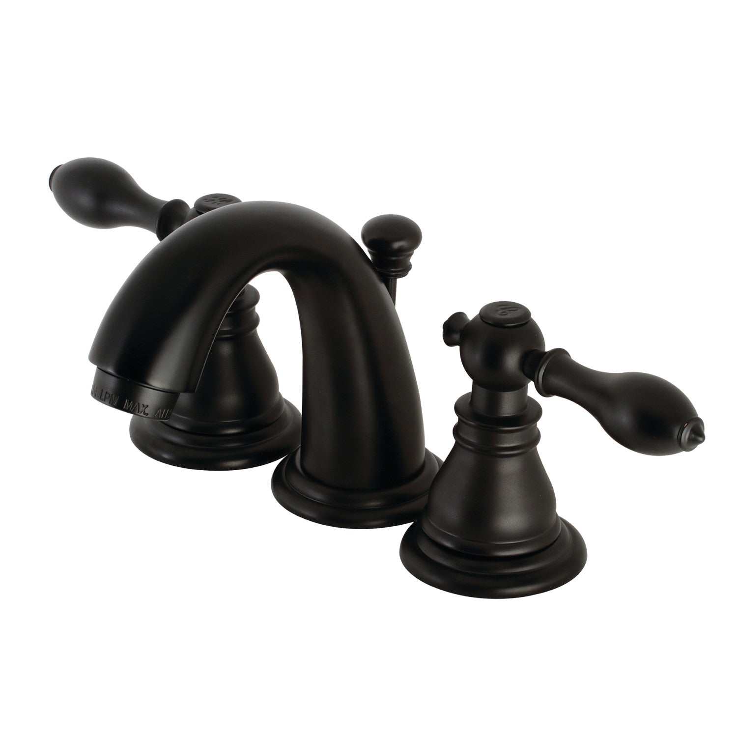 American Classic KB910ACL 3-Hole Widespread Bathroom Faucet - Matte Black Finish with Pop-Up Drain - Perfect for Modern Bathroom Vanities and Powder Rooms