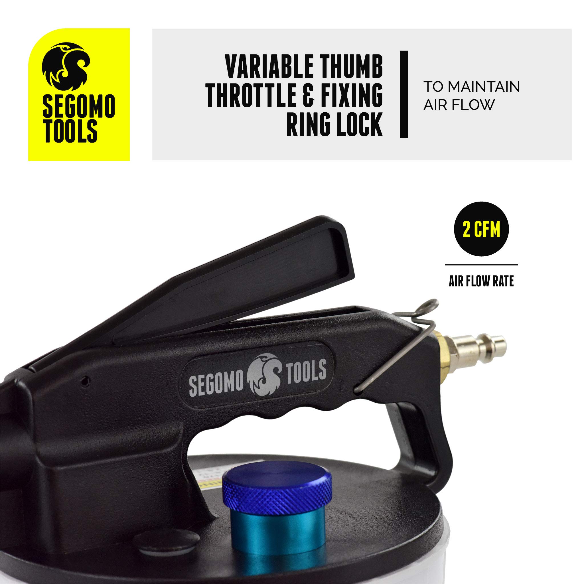 Segomo Tools 2L Standard & ABS Vacuum Brake Bleeder & Clutch Bleeding Kit | Professional Brake Fluid Extractor Pump | Automotive Brake System Bleeding Tools - VBB01 | Perfect for DIY Car Maintenance & Professional Mechanic Use