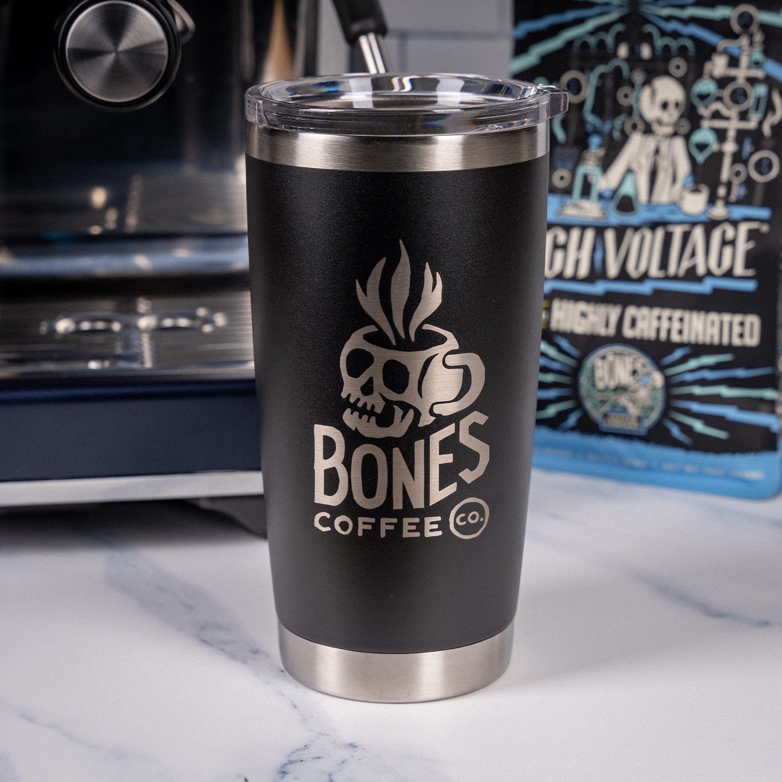20 oz. Stainless Steel Vacuum Insulated Tumbler - Keeps Drinks Hot/Cold for Hours - BPA-Free, Leak-Proof Travel Mug with Lid - Perfect for Coffee, Tea, Water - Ideal for Office, Gym, Camping & Commuting (Black)