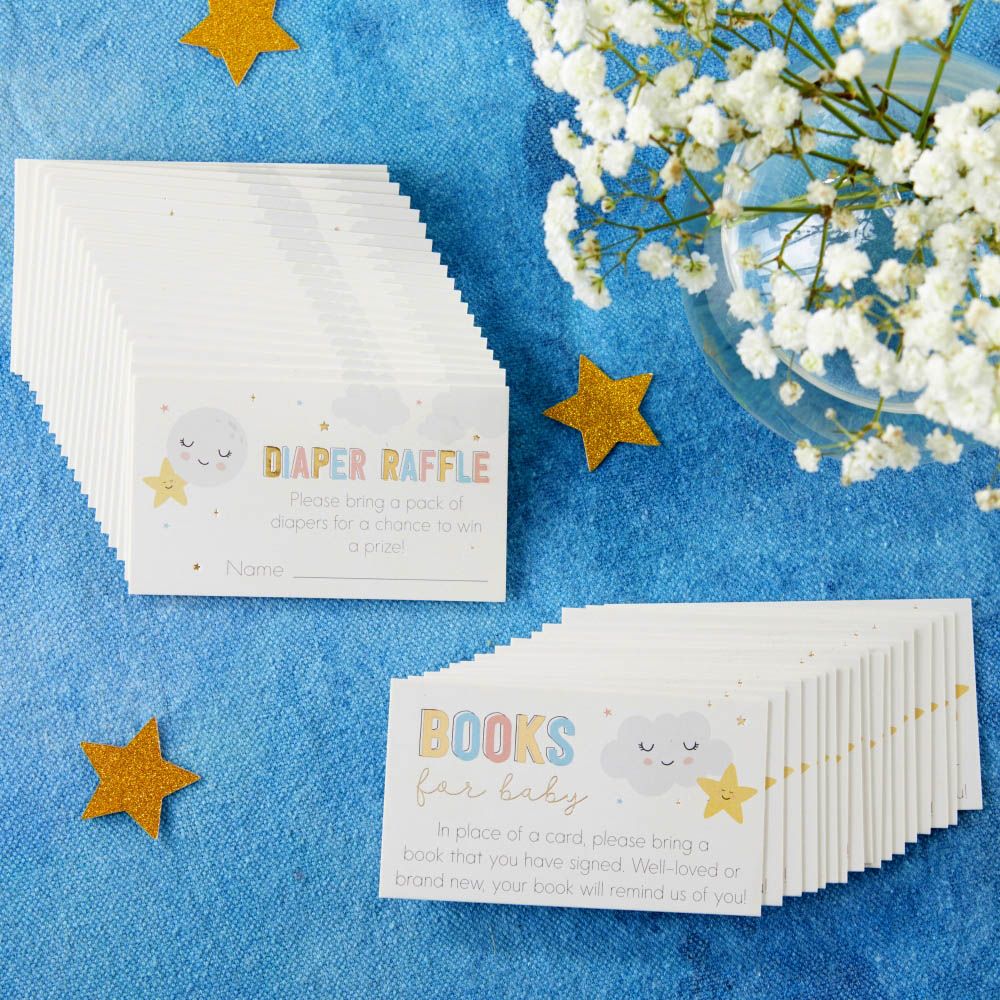 Twinkle Twinkle Invitation & Thank You Card Set of 25 - Perfect for Baby Showers, Birthday Parties & Wedding Events
