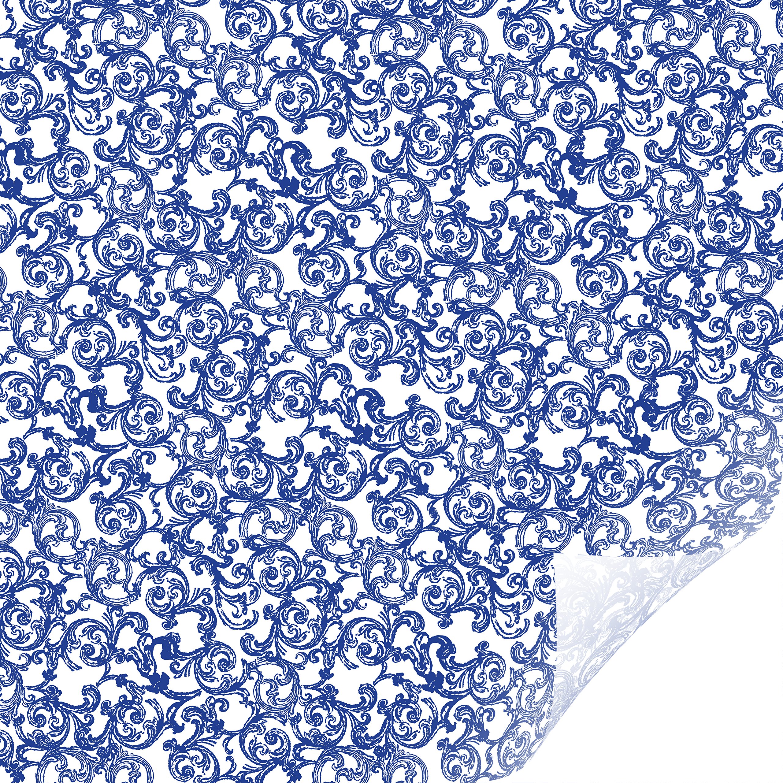 Cricut Filigree Blue Iron-On Vinyl for DIY Crafts - Perfect for T-Shirts, Tote Bags & Home Decor Projects