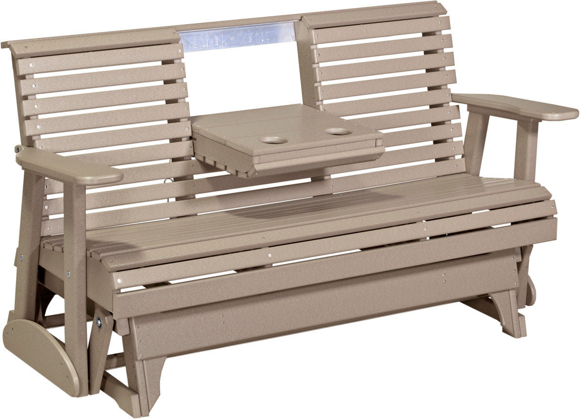 LuxCraft 5-Foot Plain Glider Rocking Chair - Comfortable Patio, Porch & Nursery Glider for Relaxing Outdoors or Indoors
