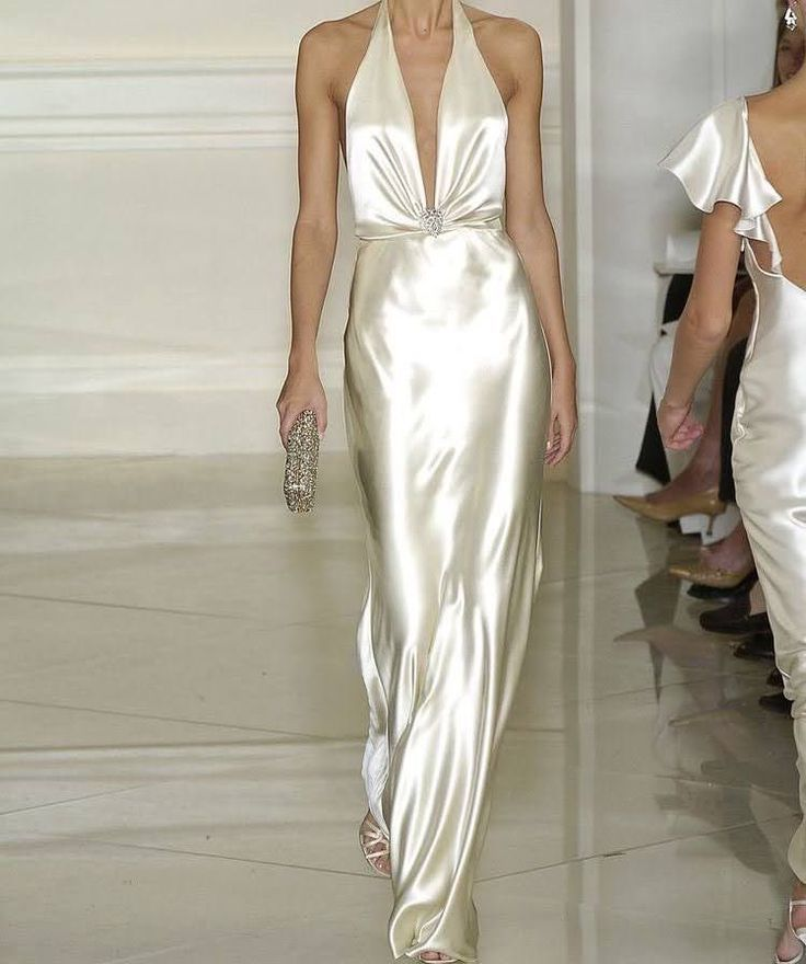 Elegant Halter Deep V-Neck Ivory Evening Gown for Women - Formal Party Dress J6374 | Perfect for Prom, Wedding, and Black Tie Events