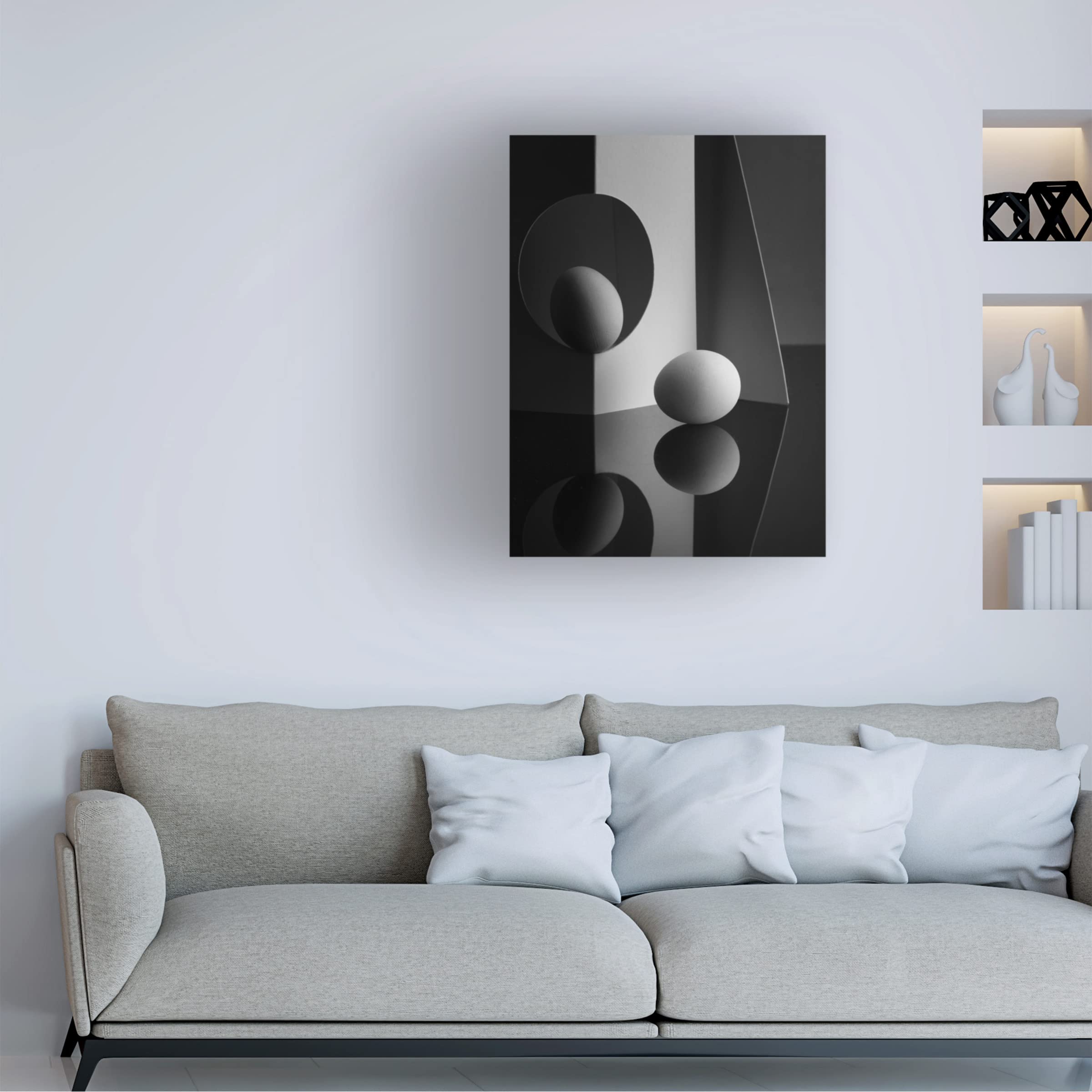 Vladimir Pavlovskyy 'Equilibrium' Canvas Wall Art Print - Modern Abstract Painting for Living Room, Bedroom & Office Decor | Trademark Fine Art Collection