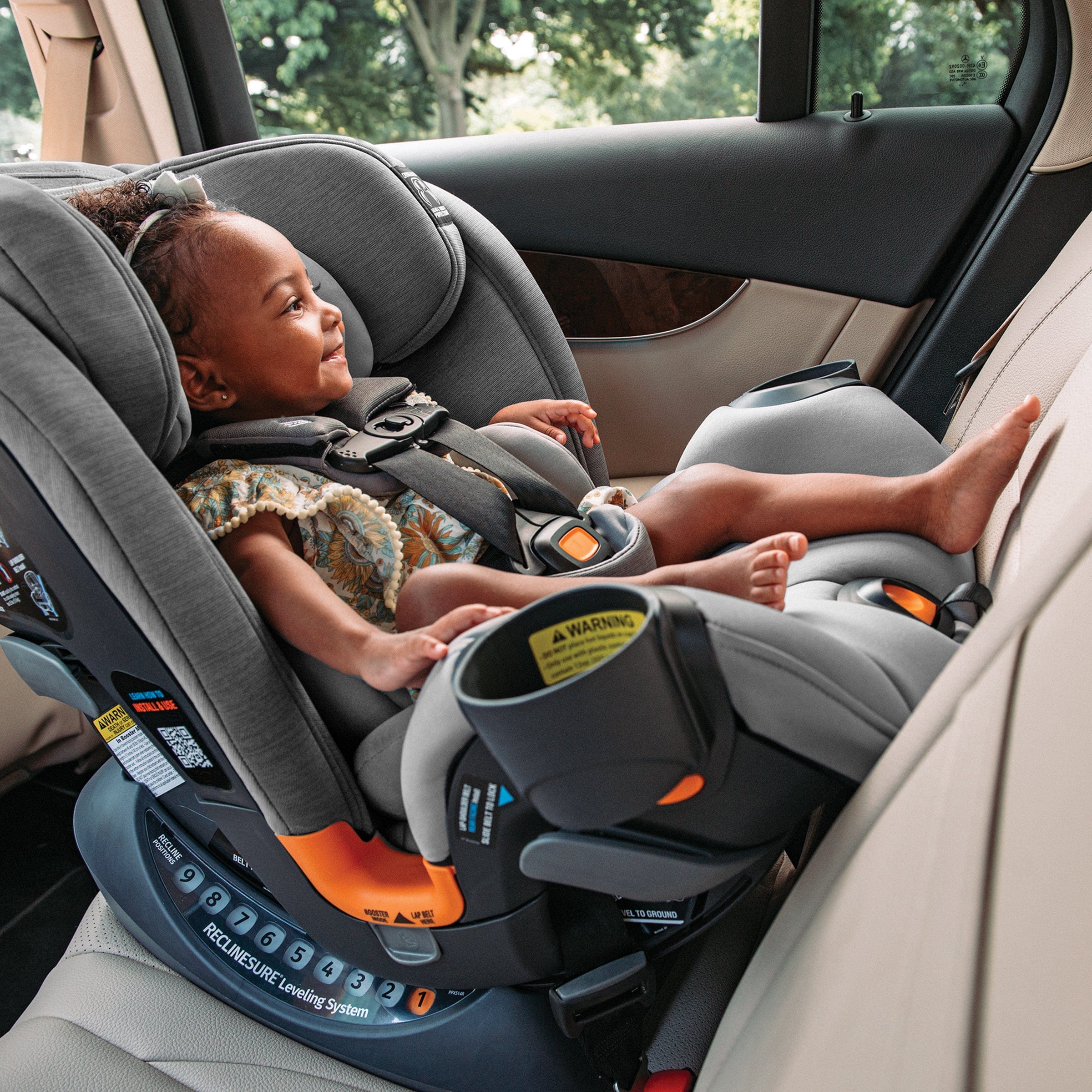 Chicco OneFit ClearTex All-In-One Convertible Car Seat for Infants to Toddlers - Safe & Comfortable for Travel, School & Family Road Trips