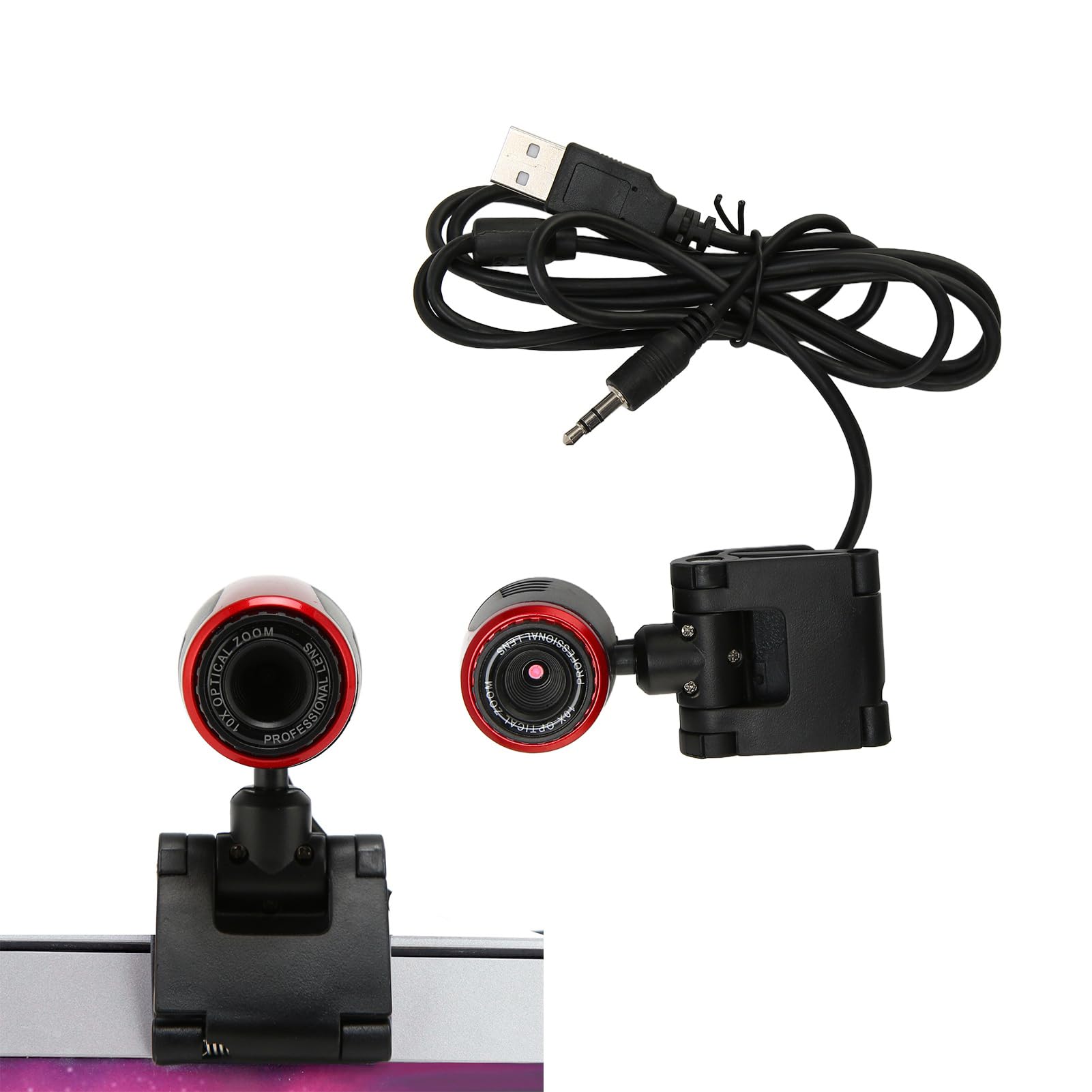 6MP HD USB Webcam for Desktop & Laptop - Plug and Play Computer Camera for Video Calls, Conferencing, Online Classes & Streaming (Compatible with PC/Mac)