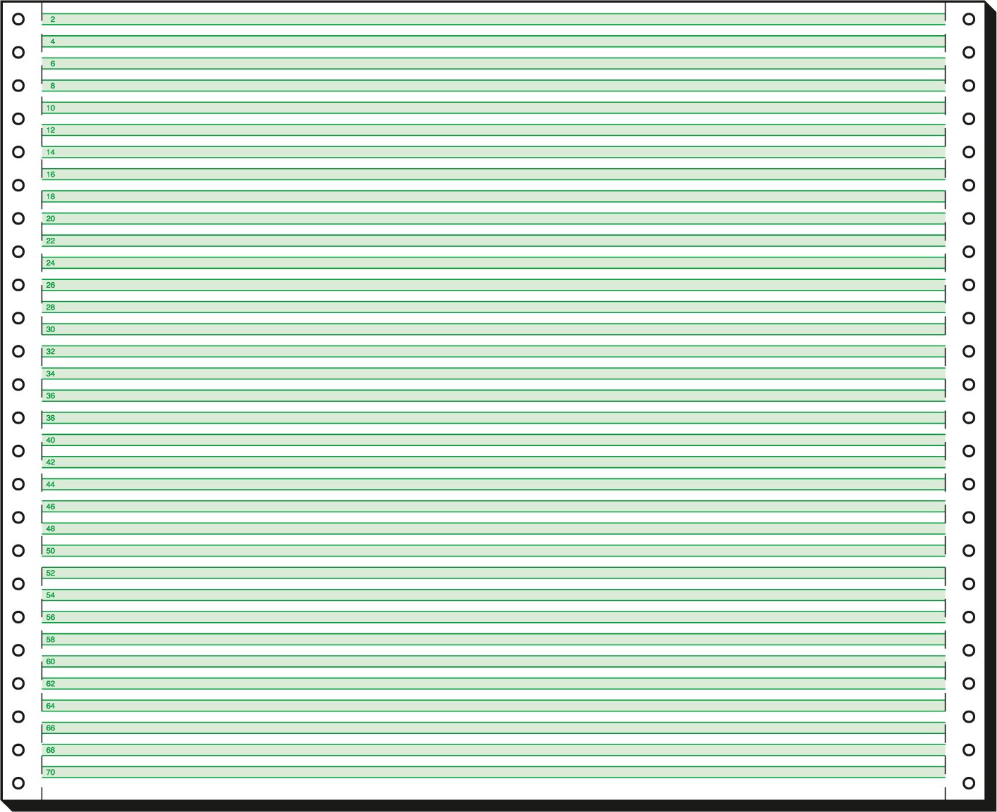 12370 Music Ruled Listing Paper - 12