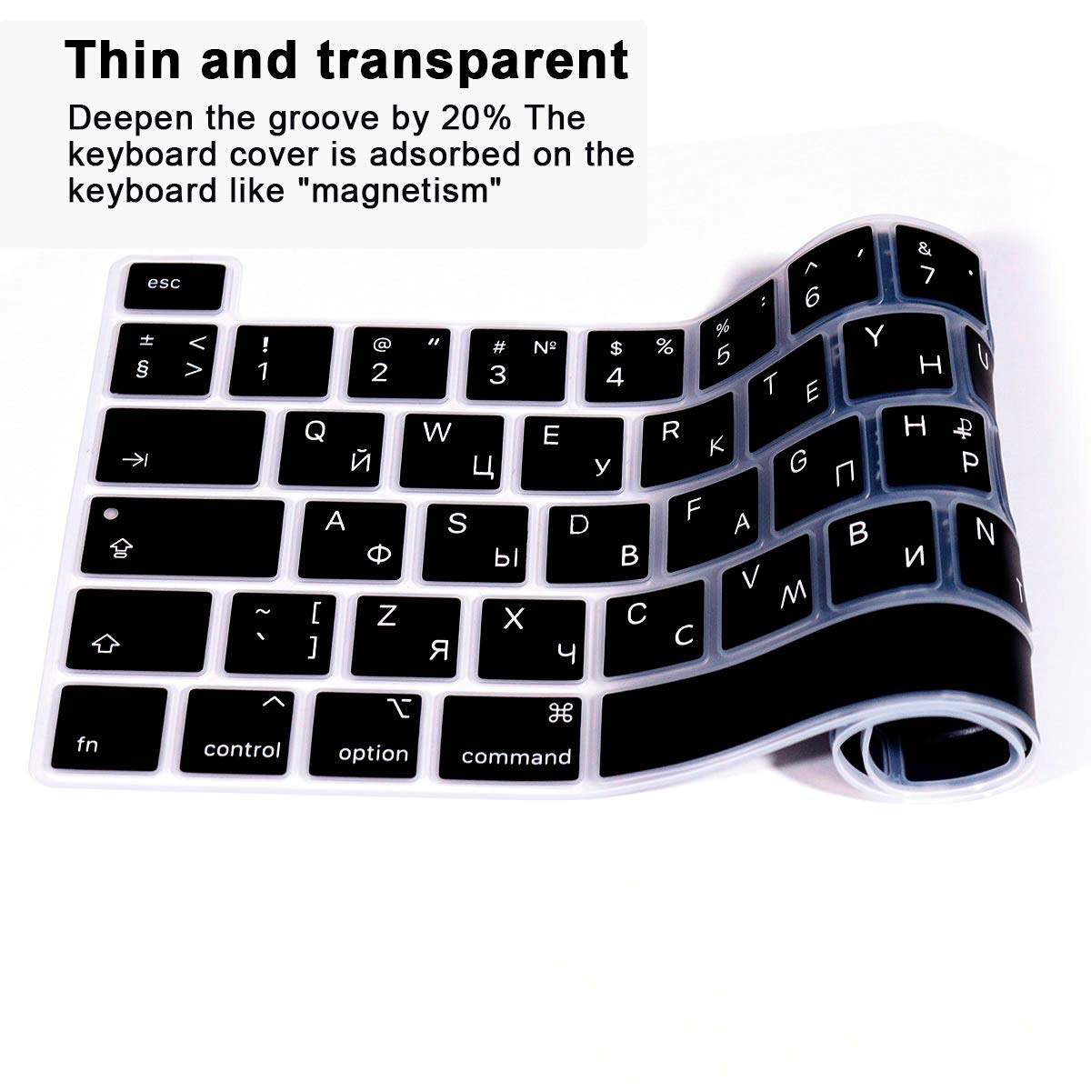 Russian Language Silicone Keyboard Cover for MacBook Pro 16