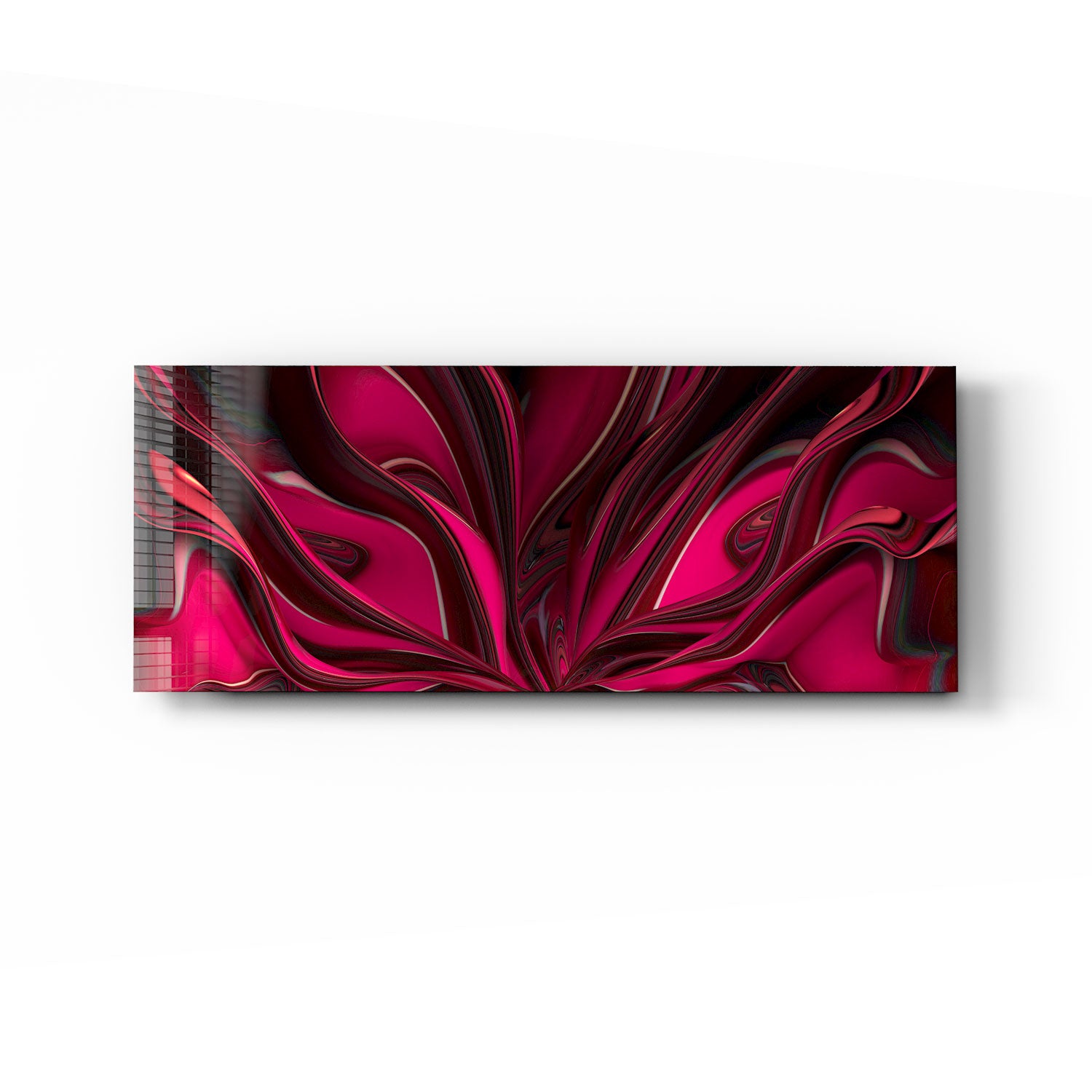 Pinky Abstract Panoramic Wall Art - Modern Canvas Painting for Living Room, Bedroom & Office Decor