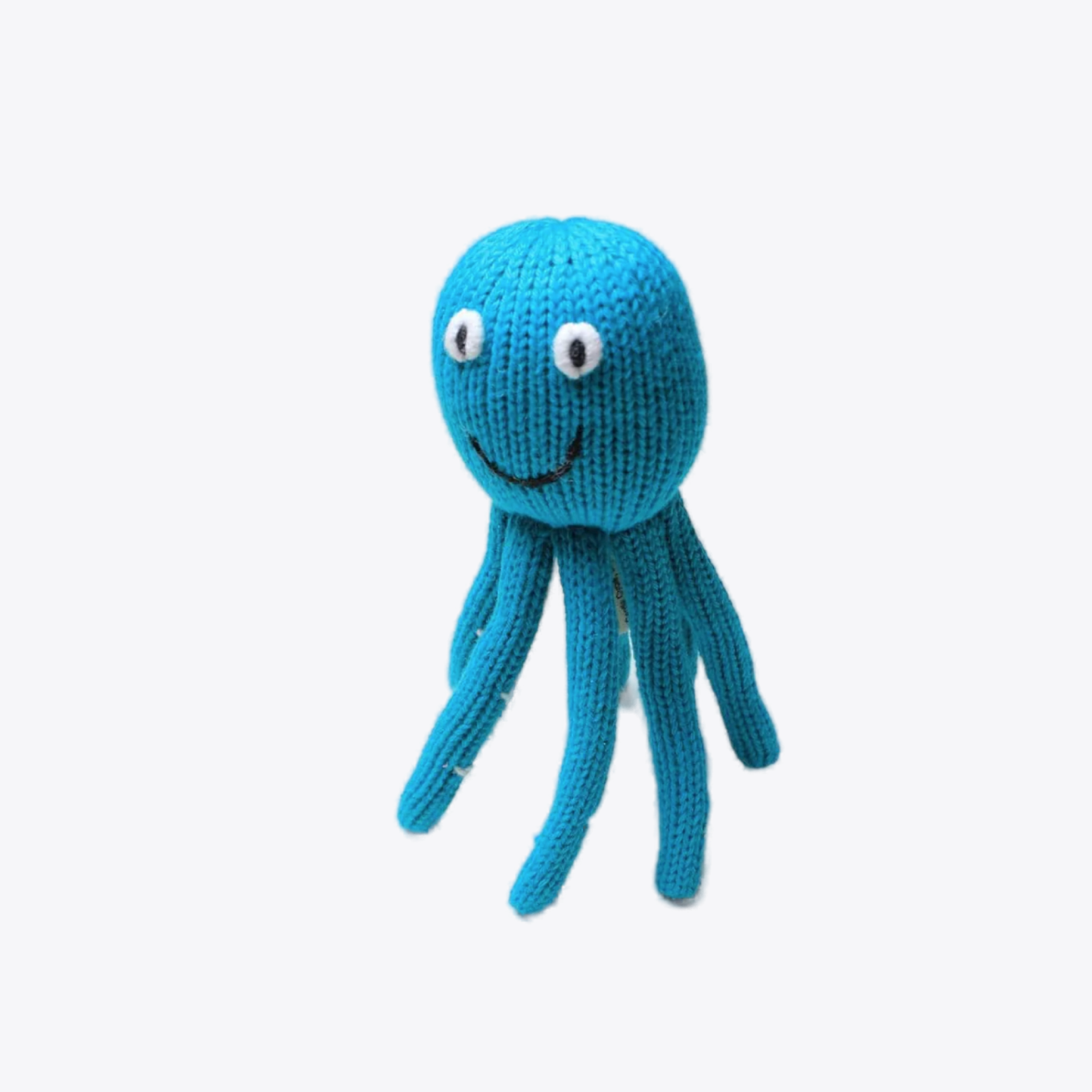 Blue Octopus Baby Rattle Toy - Soft Teether & Sensory Shaker for Infants & Toddlers - Perfect for Playtime, Learning & Soothing Teething Pain