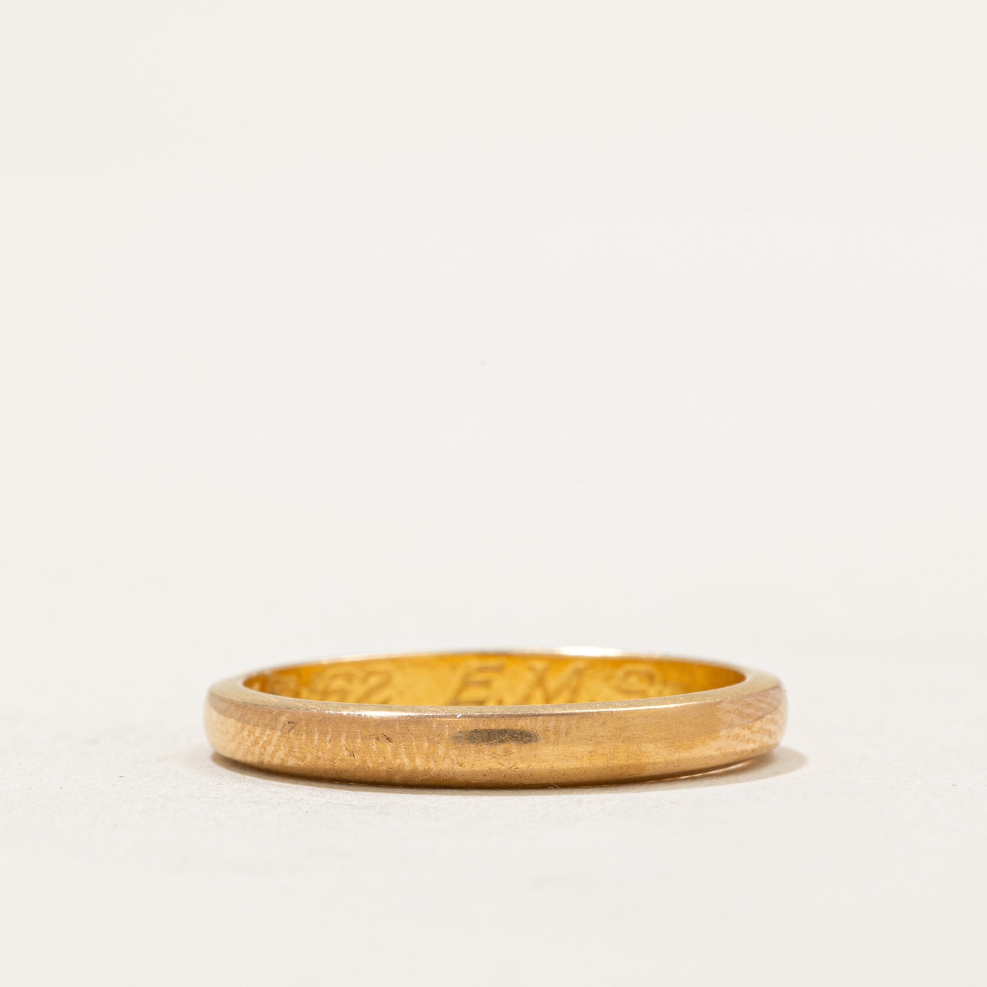 Vintage 1935 Birmingham 22K Yellow Gold Wedding Band Ring - 2.60mm Width - Size 6.25 - Classic Wedding Jewelry for Anniversaries & Special Occasions