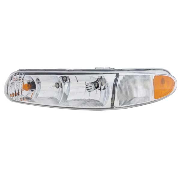 1997-2005 Buick Century Replacement Headlight Assembly - Halogen Driver Side Left Headlamp with Bulb - Perfect for Night Driving & Auto Restoration Projects