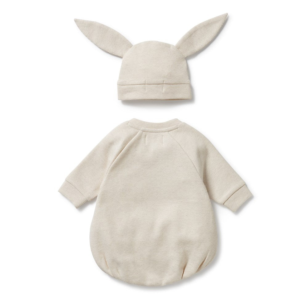 Organic Oatmeal Waffle Bunny Set for Babies - Soft & Comfortable Cotton Outfit for Newborns, Infants & Toddlers - Perfect for Playtime, Photo Shoots & Special Occasions