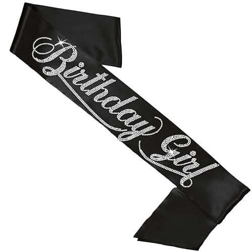A: Rhinestone Birthday Girl (Black)