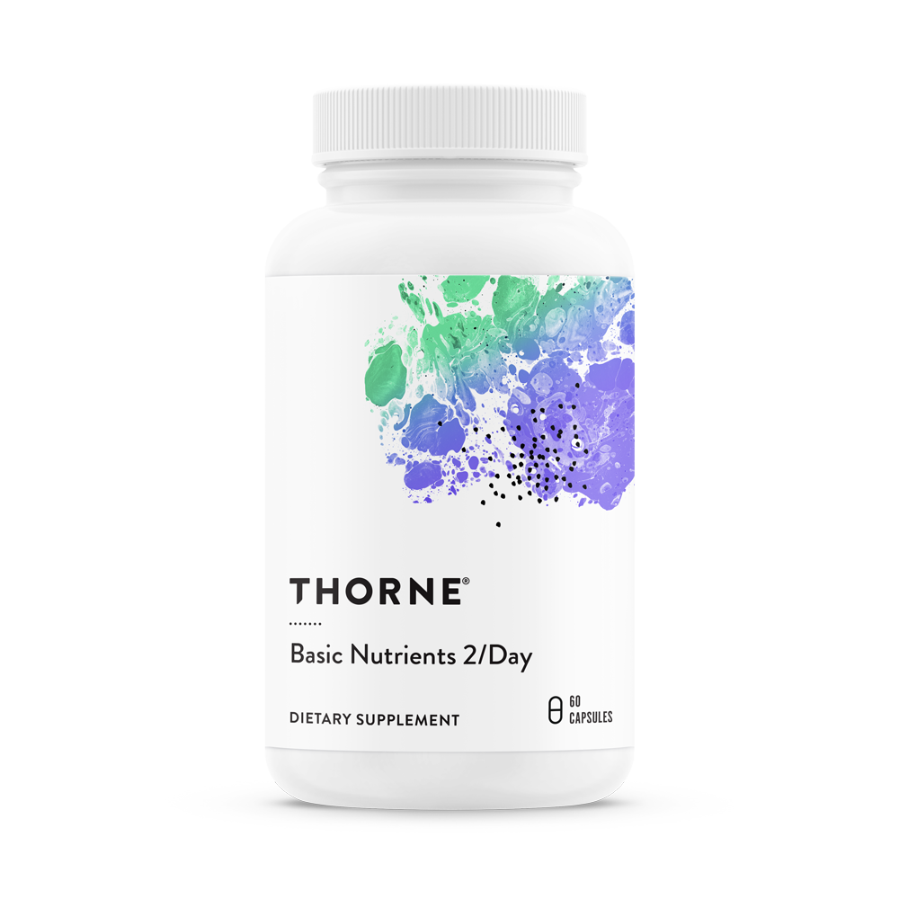 Thorne Basic Nutrients 2/Day Multivitamin Supplement - Daily Essential Vitamins & Minerals for Men & Women - Supports Immune System, Energy & Overall Health - Perfect for Busy Lifestyles & Active Adults