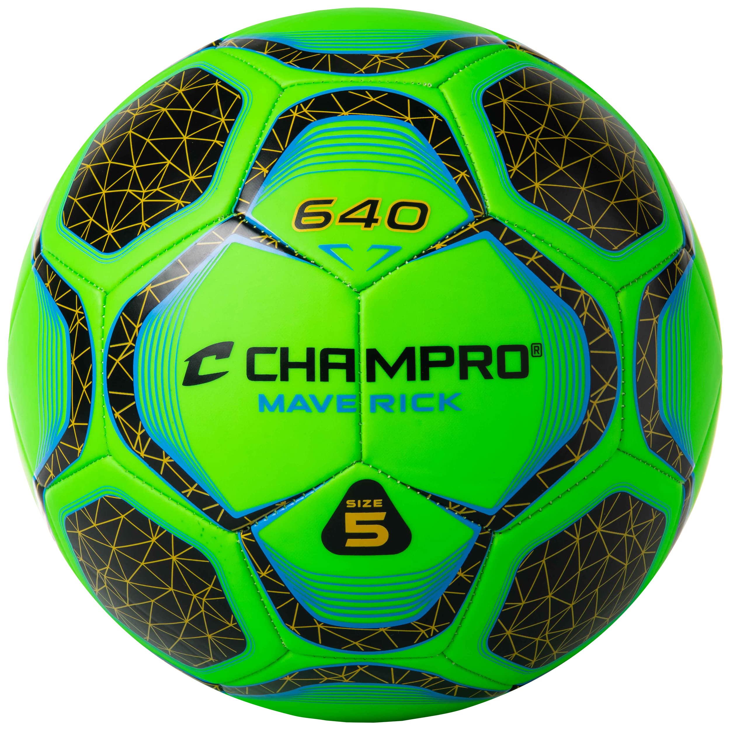 CHAMPRO Maverick Soccer Ball - Size 5 Official Match Ball for Training & Games - Perfect for Youth, High School, and Adult Players - Indoor & Outdoor Use