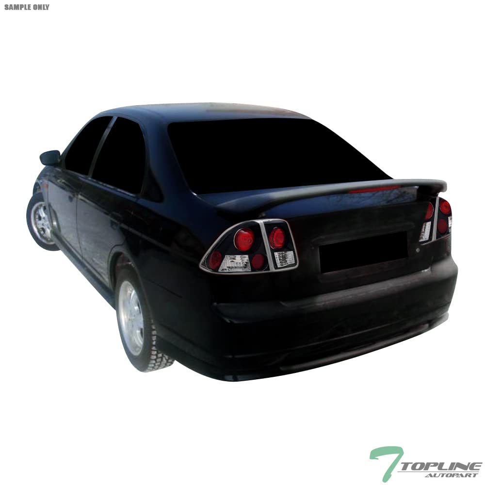 Altezza Black Housing LED Tail Lights - Compatible with 2001-2005 Honda Civic 4 Door Sedan | Rear Signal, Stop, Brake & Reverse Backup Lamps | Enhances Night Visibility & Vehicle Style