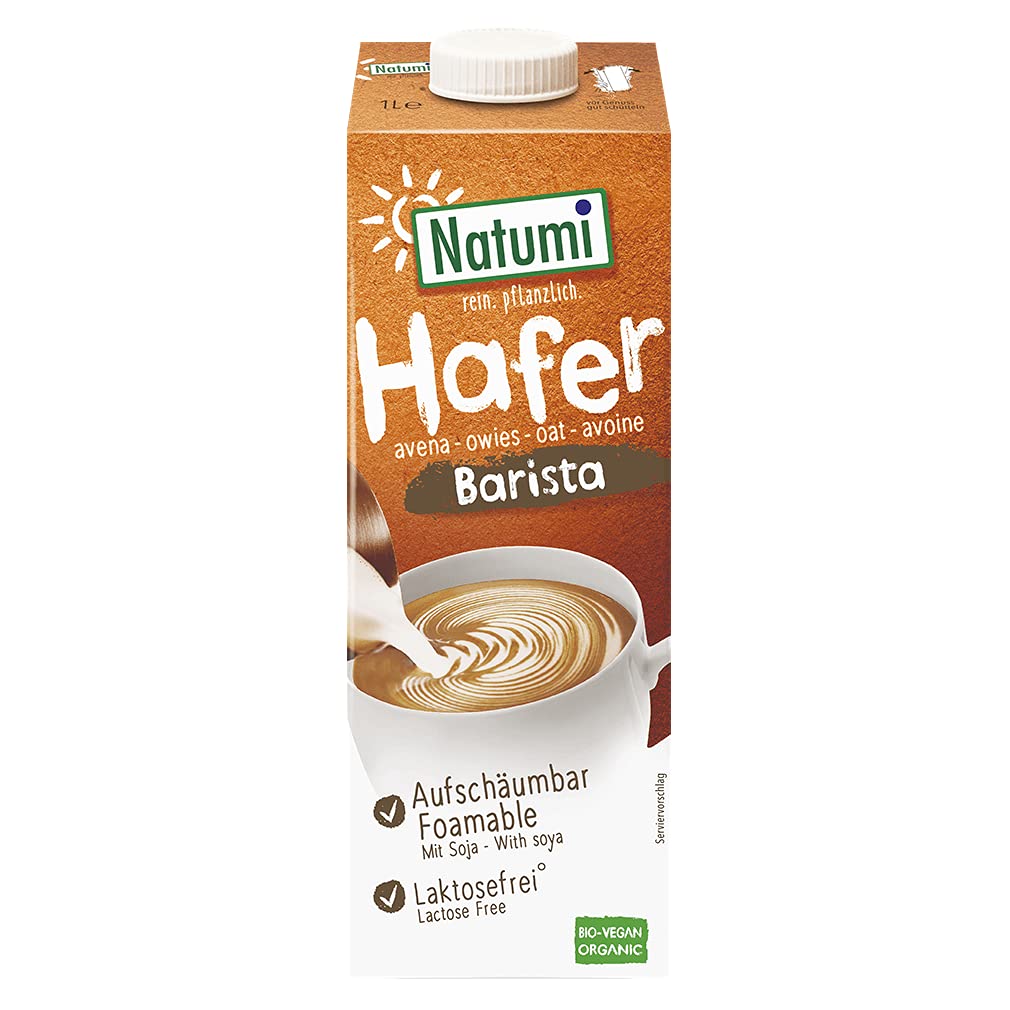 Natumi Bio Barista Oat Drink - 24 Pack (24 x 1L) | Vegan, Dairy-Free Milk Alternative for Coffee, Smoothies & Baking | Perfect for Baristas & Home Use