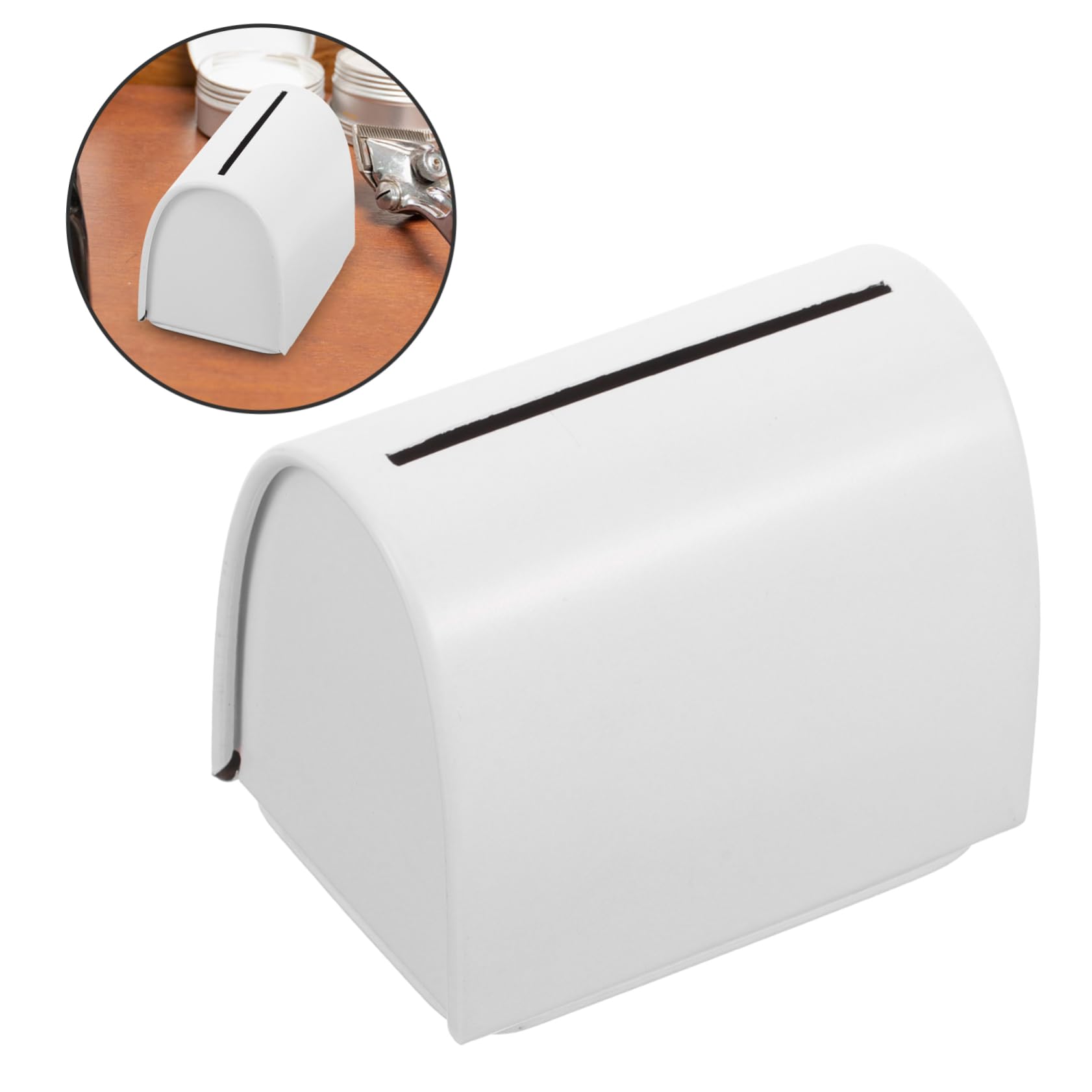 White Creative Barber Blades Holder - Wrought Iron Razor Storage Case & Safety Razor Bank | Perfect for Salon Organization & Barber Shop Display