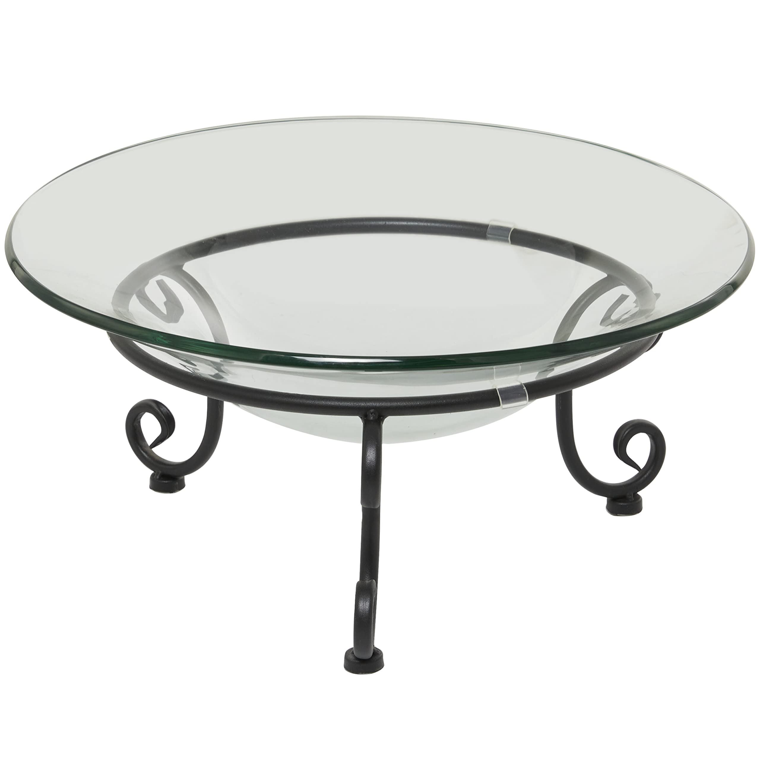 Deco 79 Clear Glass Round Serving Bowl - 17 Inch Large Traditional Centerpiece Bowl for Fruit, Salad, Decor - Elegant Dining & Kitchen Decor