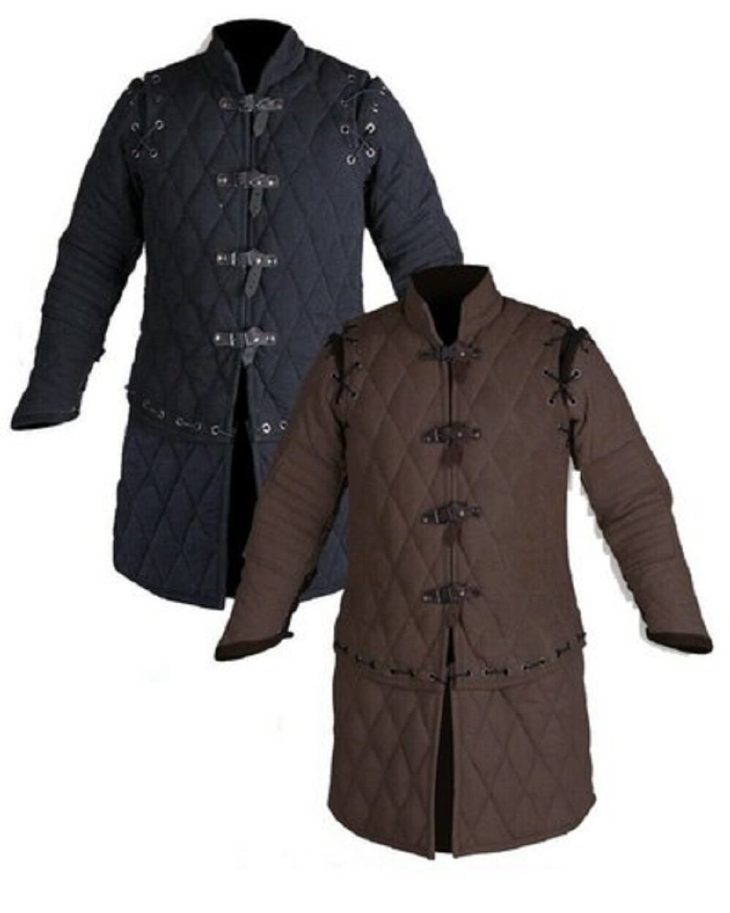 Medieval Gambeson Armor Jacket - Thick Padded Cotton Aketon Costume for LARP, Renaissance Fairs & Historical Reenactment | Durable Fabric for Cosplay & Battle Ready Outfits
