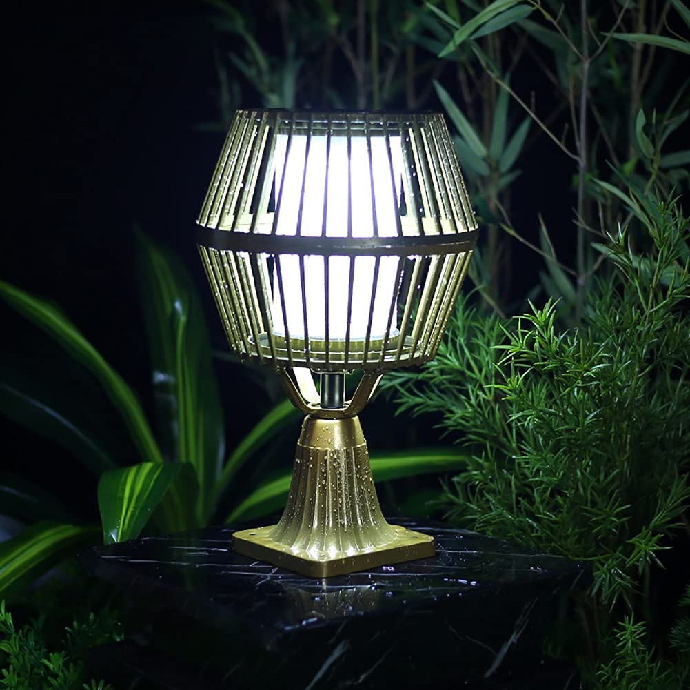 Solar Post Cap Lights Outdoor - Waterproof LED Deck Post Lighting, Warm White Garden Lamp for Patio, Fence, Villa & Gate Pillars | Modern Solar-Powered Landscape Lighting for Pathways, Driveways & Outdoor Decor