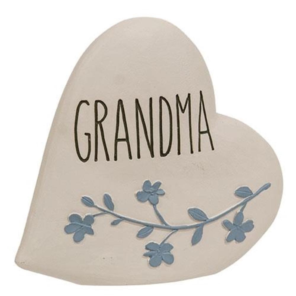 Beautiful Grandma Resin Heart Plaque - Memorial Gift for Grandmother - Perfect for Home Decor, Memorial Display & Special Occasions