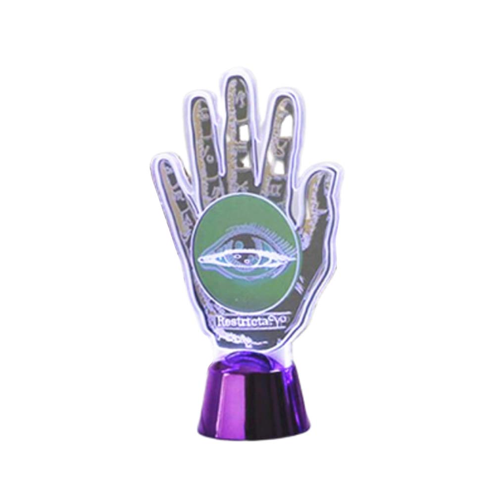 AMOSFUN Halloween LED Night Light - Ghost Hand Table Lamp with Evil Eyes & Color Changing Effects, Acrylic Rocker Switch Desk Lamp for Party, Home Decor, Bedroom, Nursery, Office (Spooky Mood Lighting)