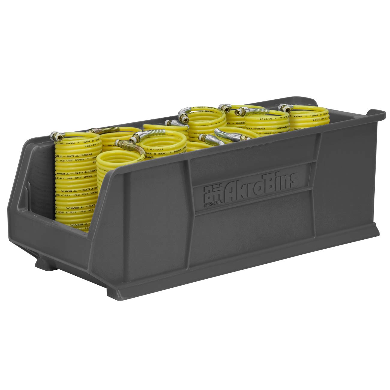 Akro-Mils 30292 Super-Size AkroBins Plastic Storage Bins - 4-Pack Stackable Organizer Bins (30