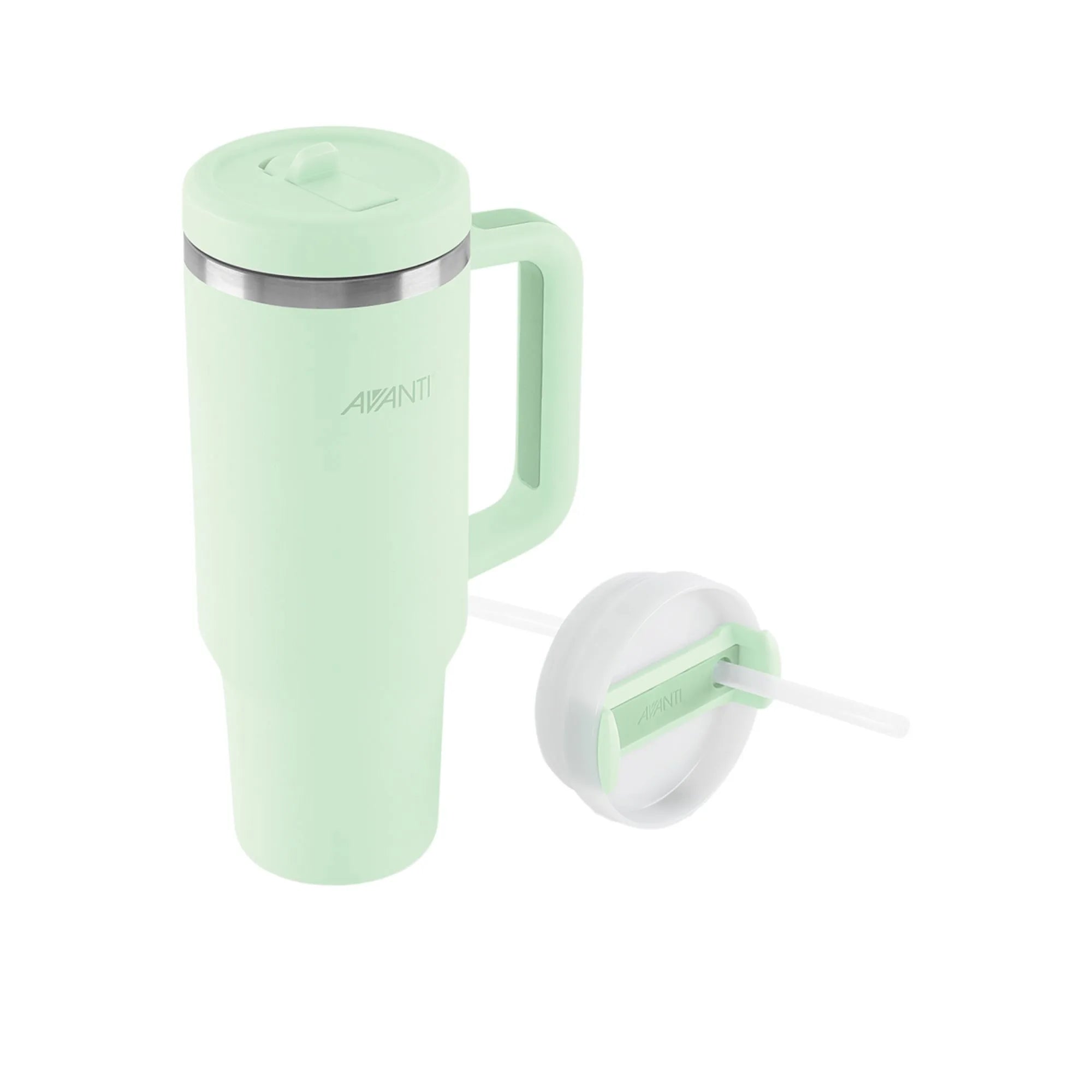 Avanti Hydroquench 1L Water Bottle with 2 Lids - Soft Mint Color | Leak Proof & BPA Free | Perfect for Gym, Hiking & Office Hydration