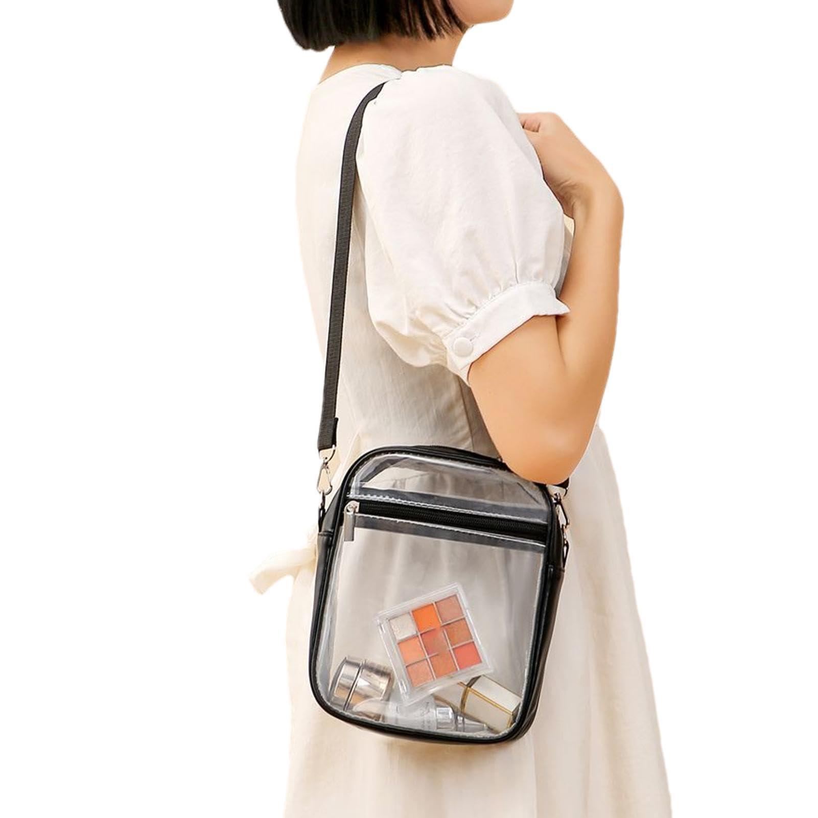 Clear Crossbody Purse - Stadium Approved Transparent Fanny Pack with Adjustable Removable Strap | Perfect for Concerts, Sports Events & Travel Security
