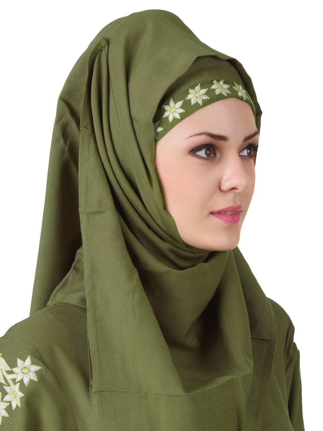 Stylish Afsa Green Rayon Hijab - Soft & Breathable Muslim Headscarf for Women - Perfect for Daily Wear, Prayer, and Special Occasions