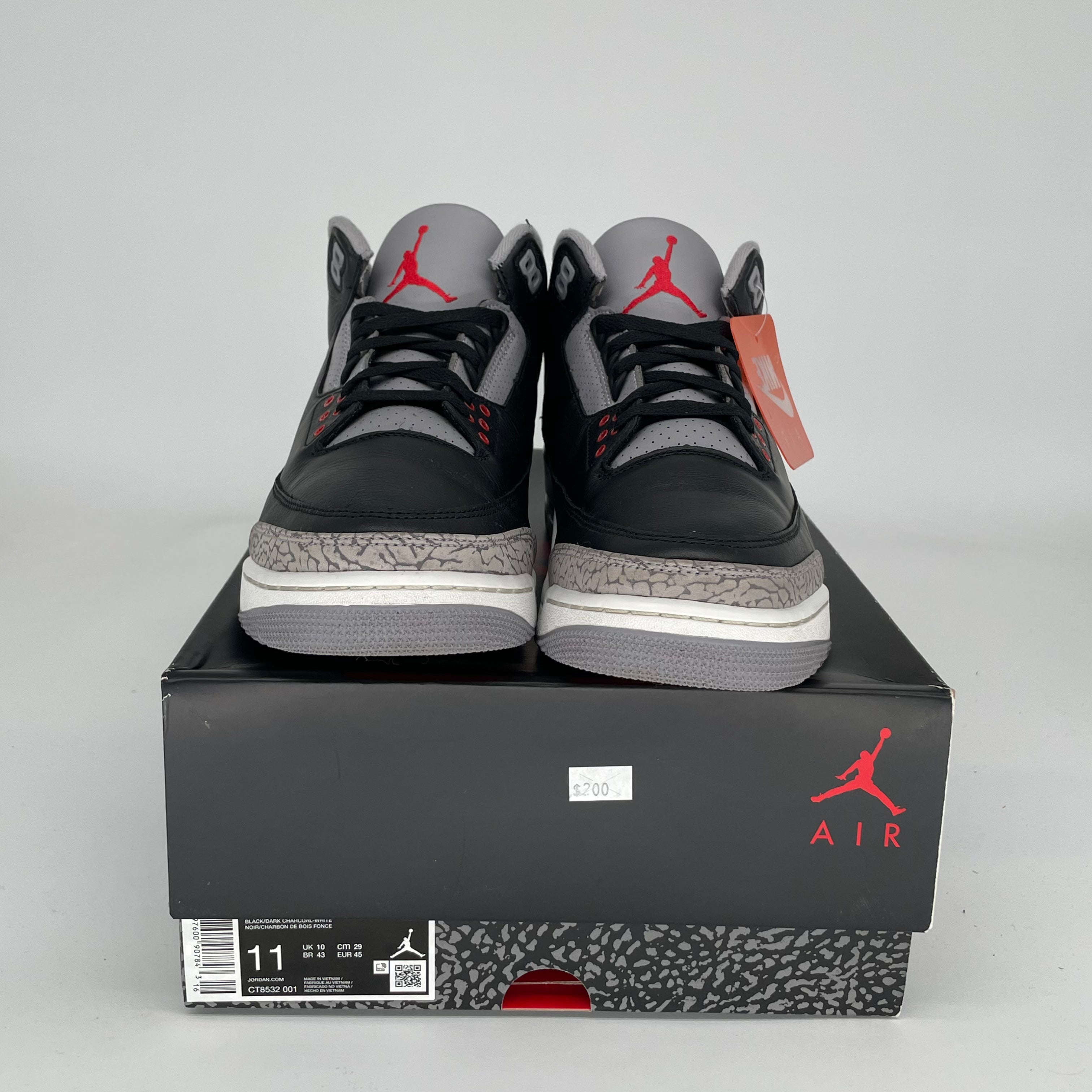 AIR JORDAN 3 Black Cement Reimagined Retro Basketball Shoes - Men's Size 11 (DN3707-010) | Authentic Sneakers for Streetwear, Casual Outfits & Sneaker Collectors